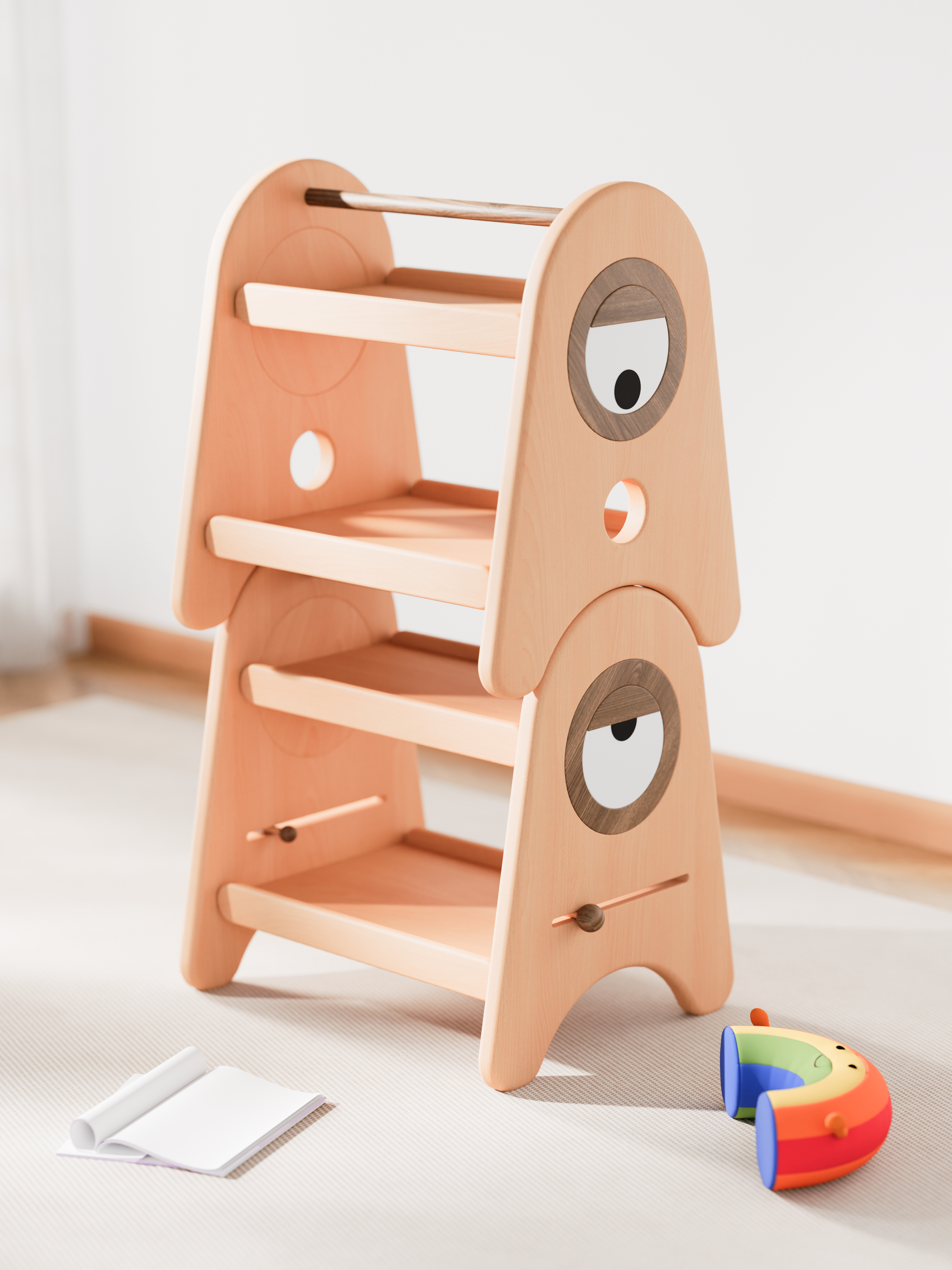 children，furniture，bookshelf，solid wood，move，multi-function，
