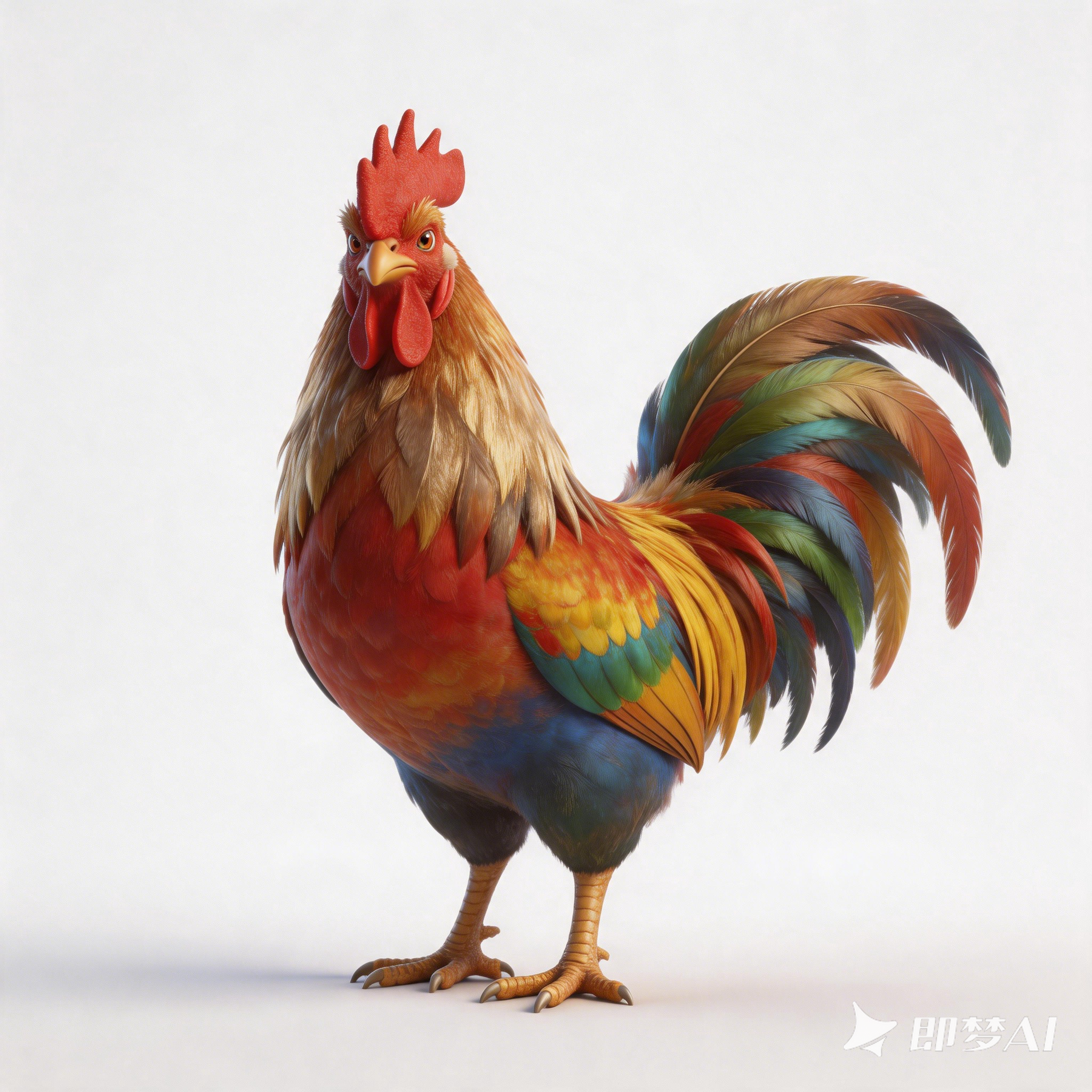 chicken，cock，Colorful rooster，