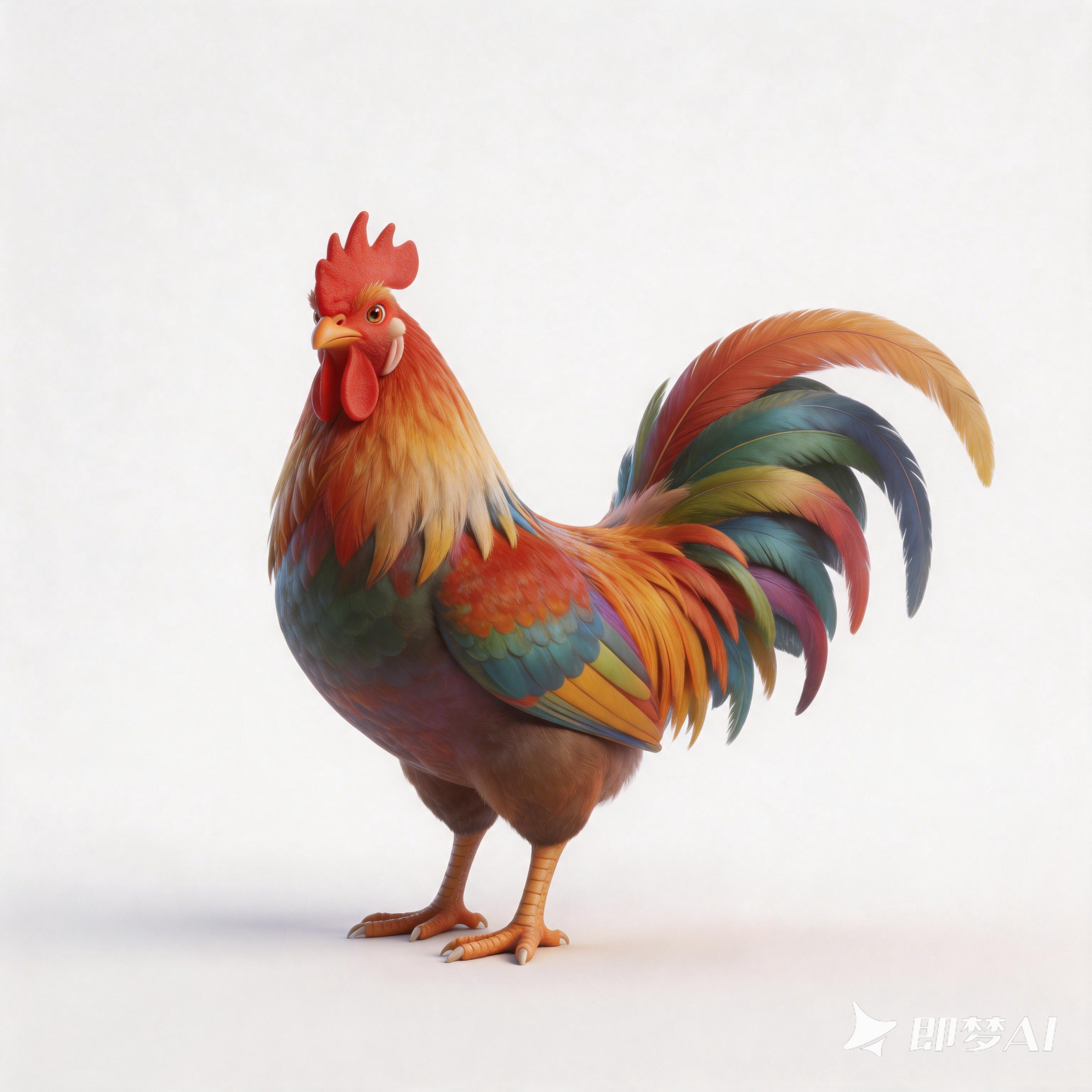 chicken，cock，Colorful rooster，