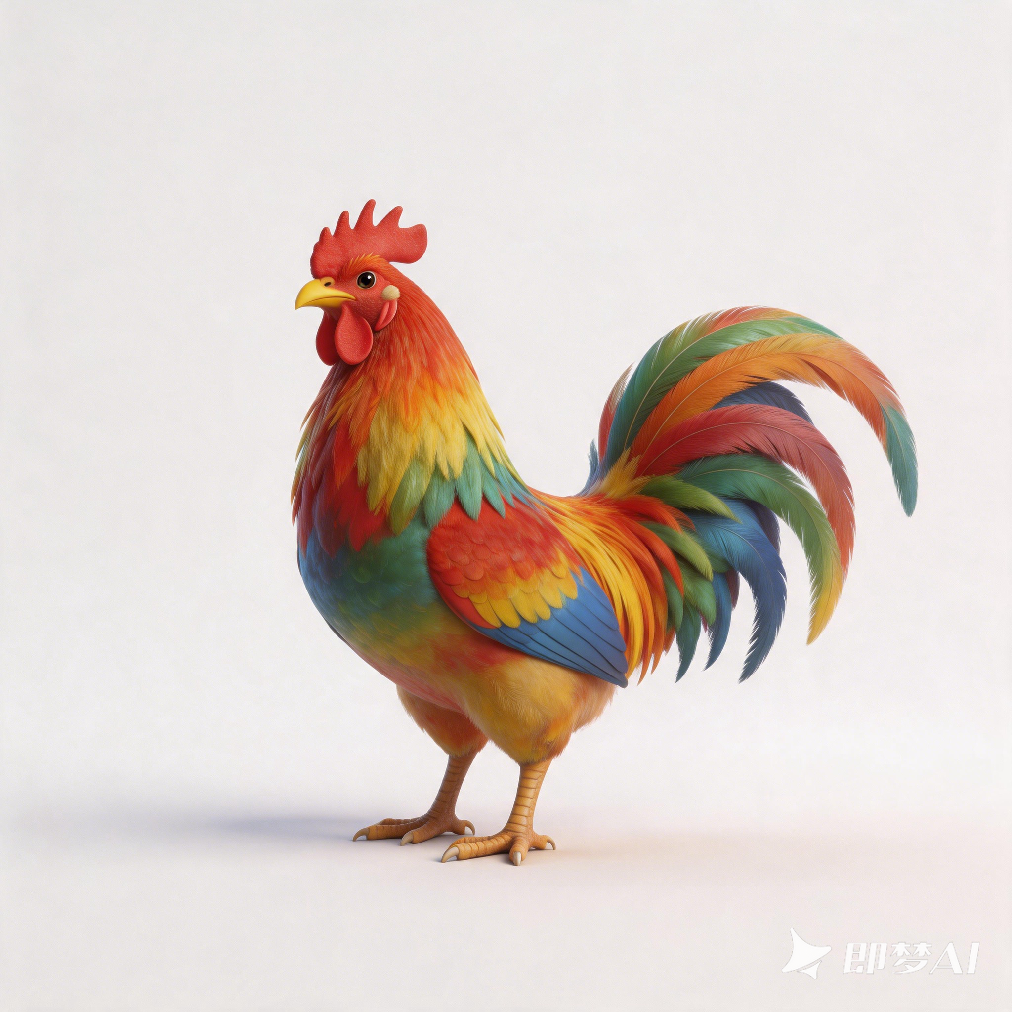 chicken，cock，Colorful rooster，