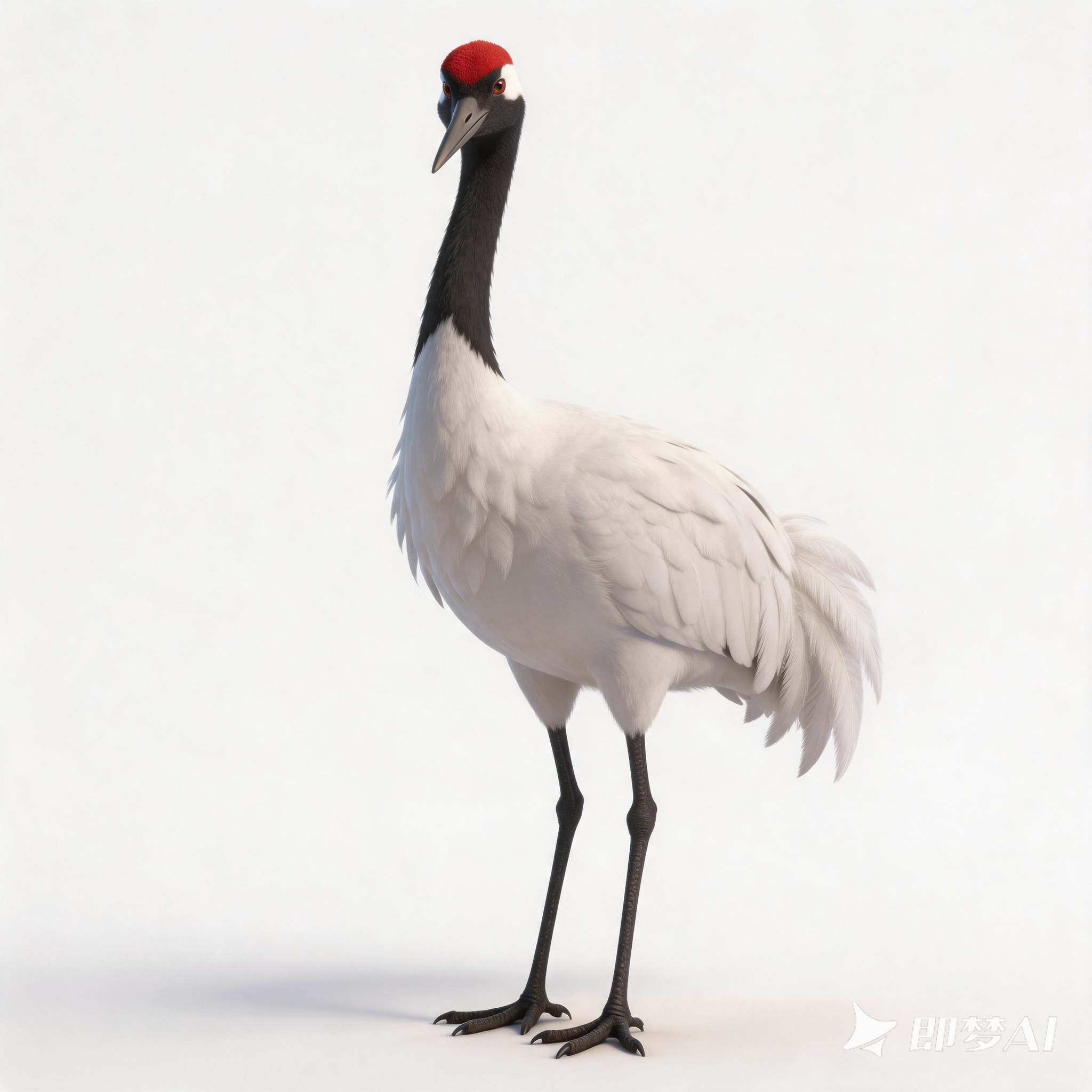 Red-crowned crane，