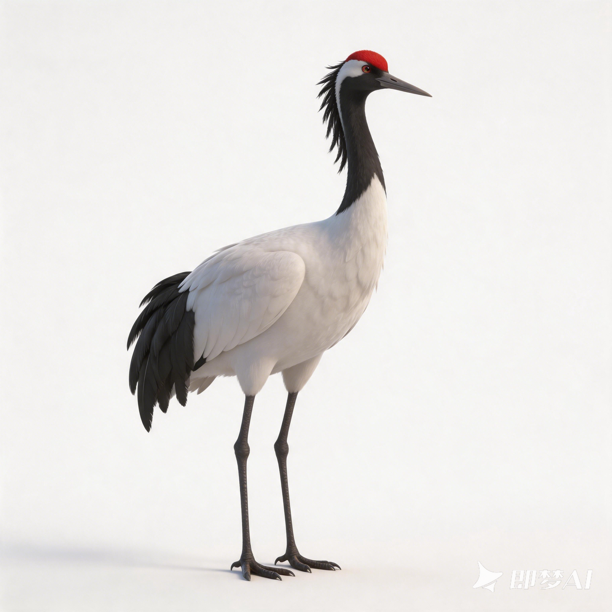 Red-crowned crane，
