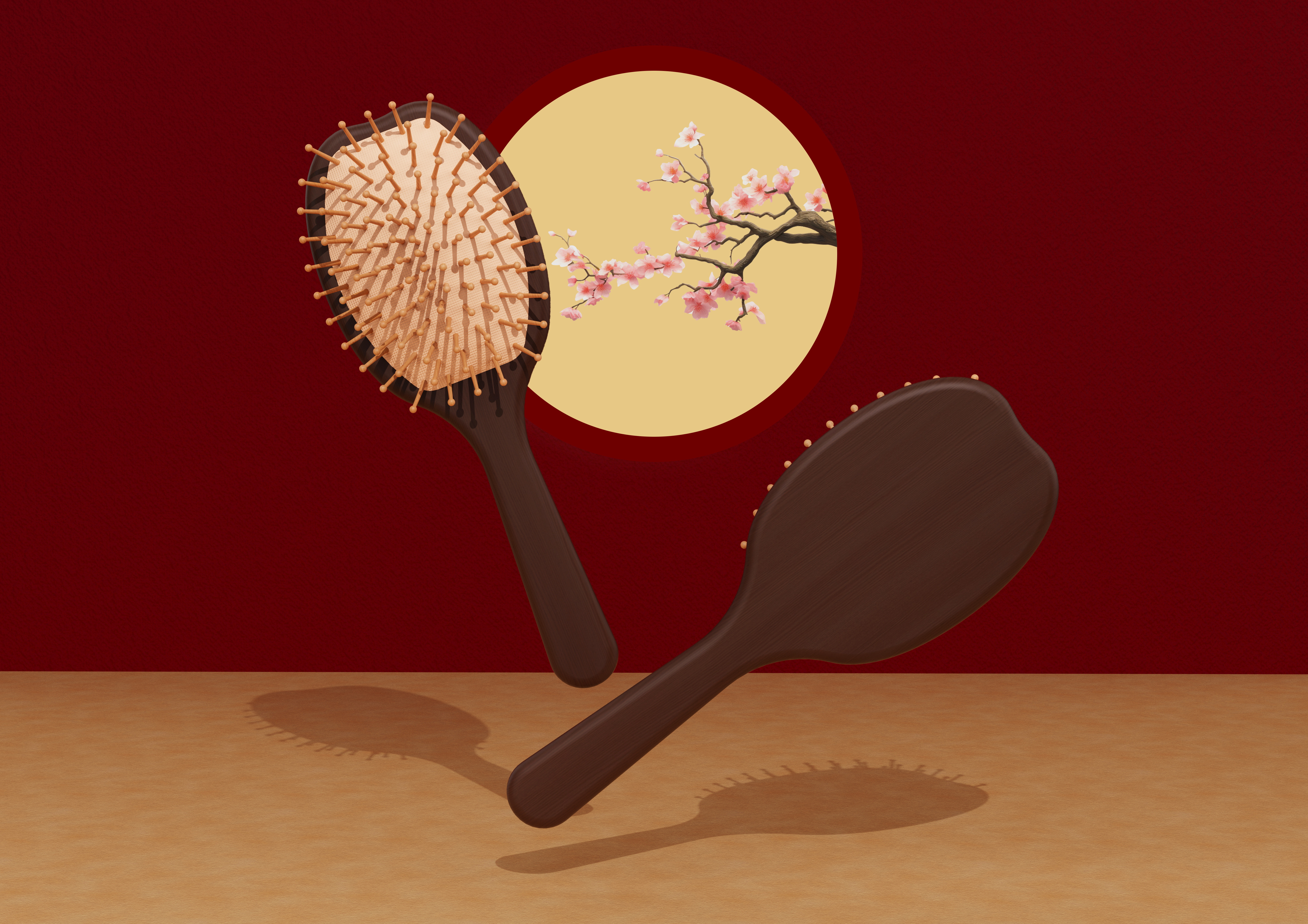 Original comb design，Wooden air cushion comb，