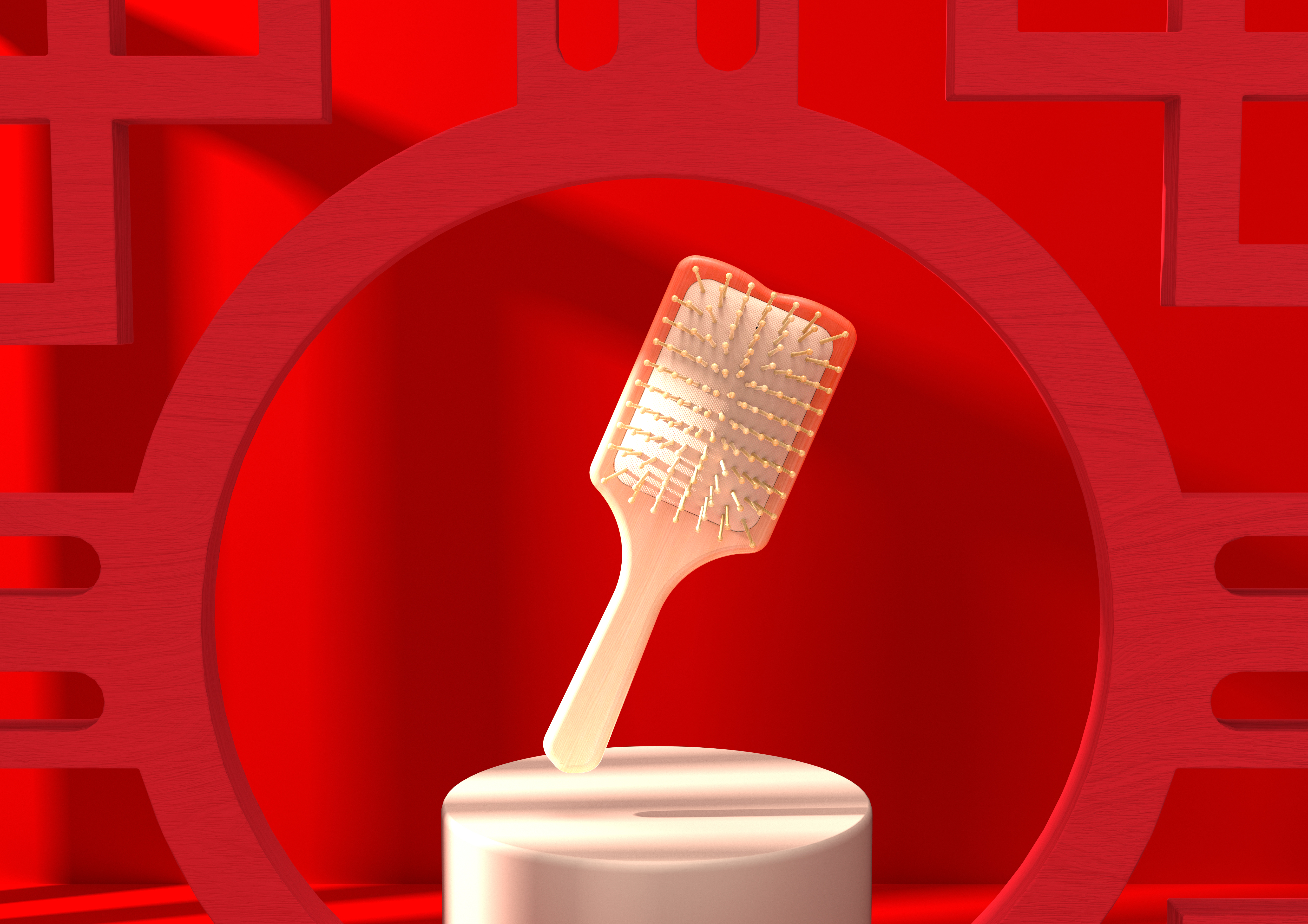 Original comb design，Wooden air cushion comb，