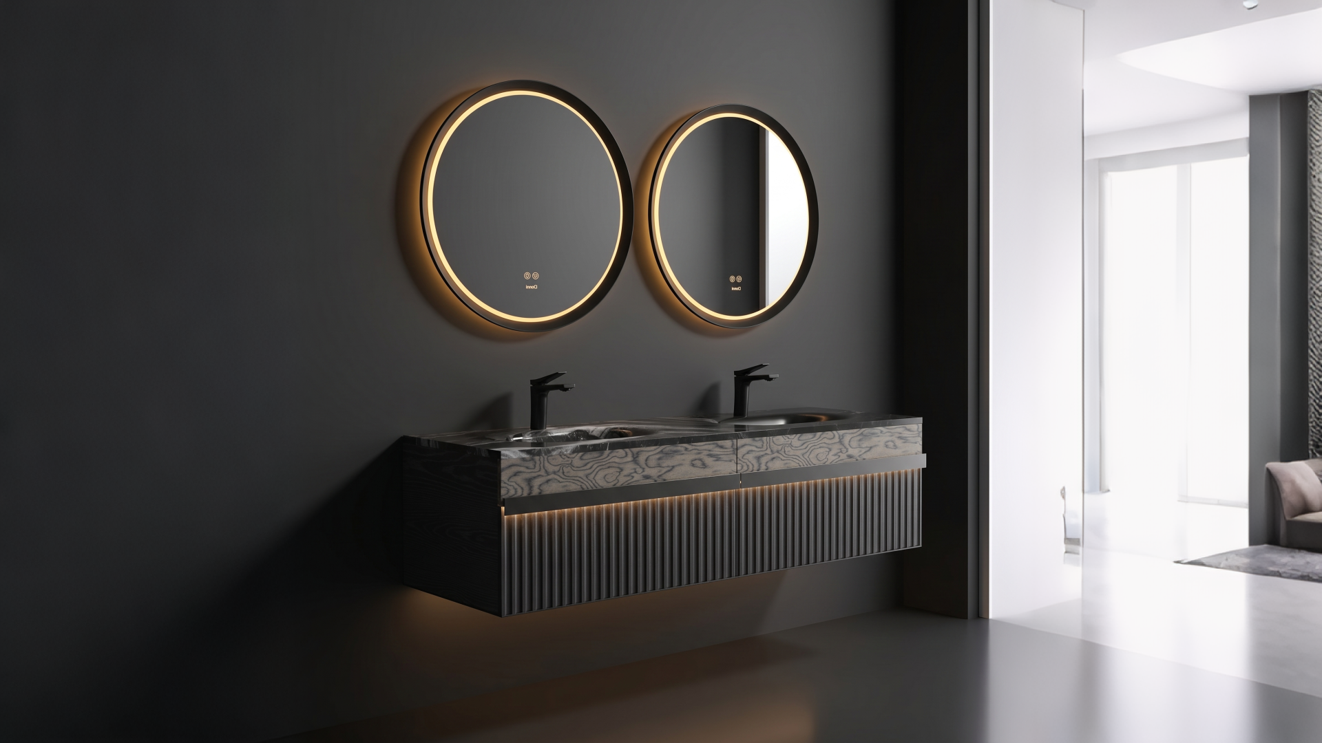 Gao Ding; Bathroom cabinet; Luxury stone; Minimalism，
