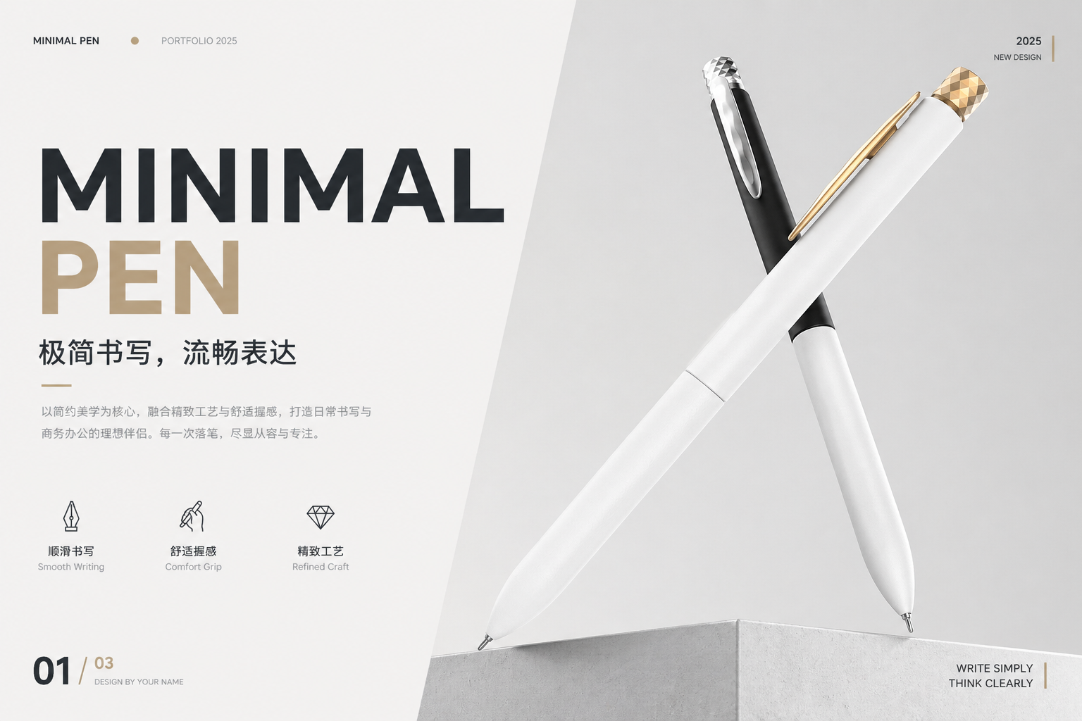 Minimalist writing, process expression，