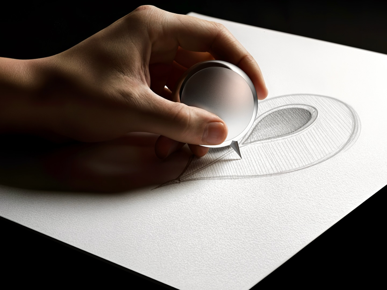 spherical pencil，Aluminum hand-painted pen，Graphite nib，hollow aluminum ball，