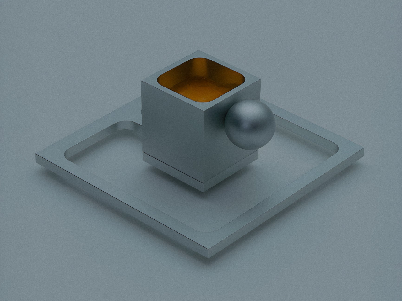 UNAVELA，6061 aluminum，geometric tableware，matte anodized，coffee cup，