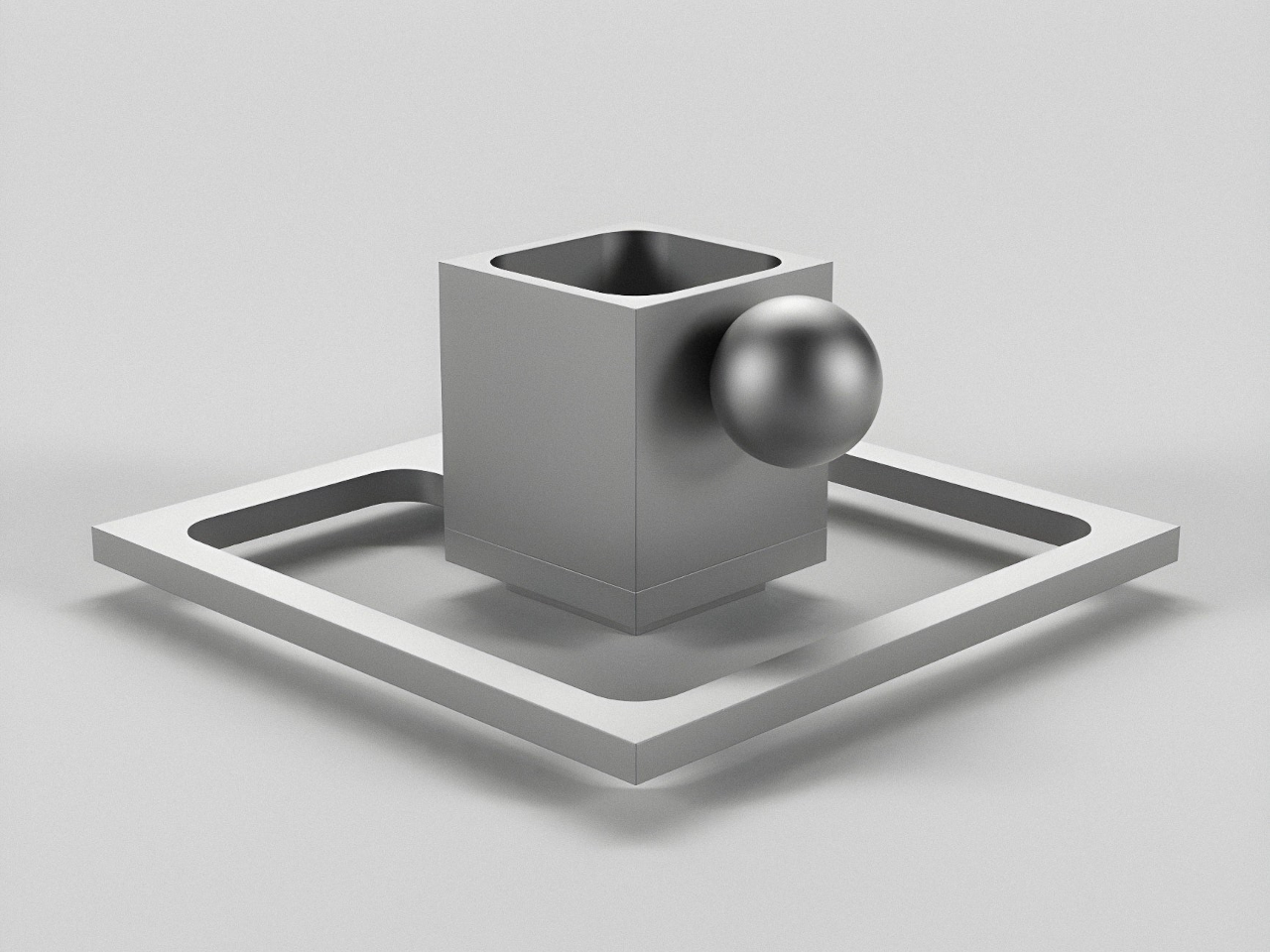 UNAVELA，6061 aluminum，geometric tableware，matte anodized，coffee cup，