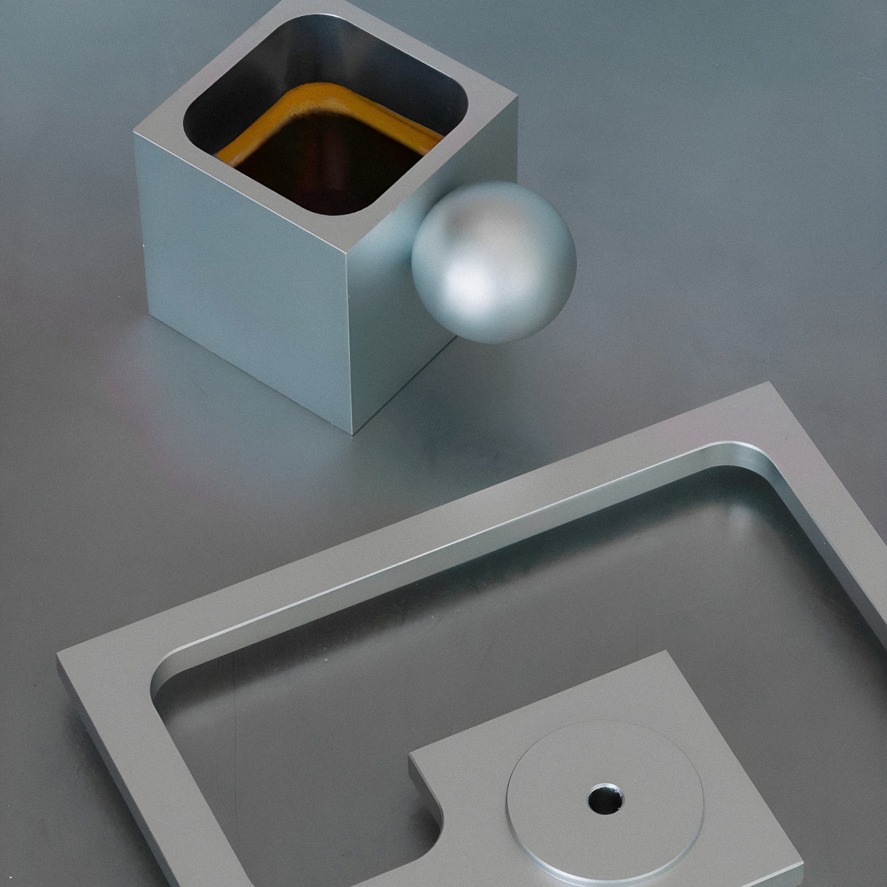 UNAVELA，6061 aluminum，geometric tableware，matte anodized，coffee cup，