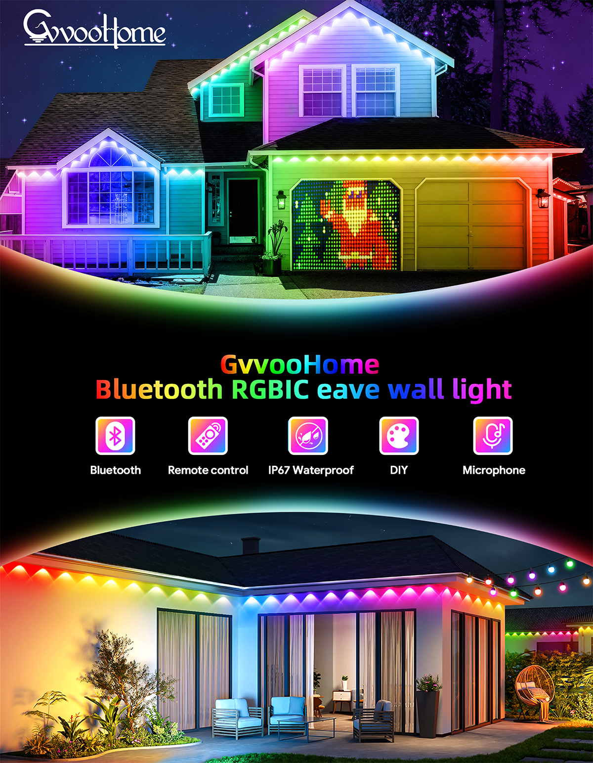 Magic Eaves Light，Lamp string，Eaves lamp，Atmosphere lamp，