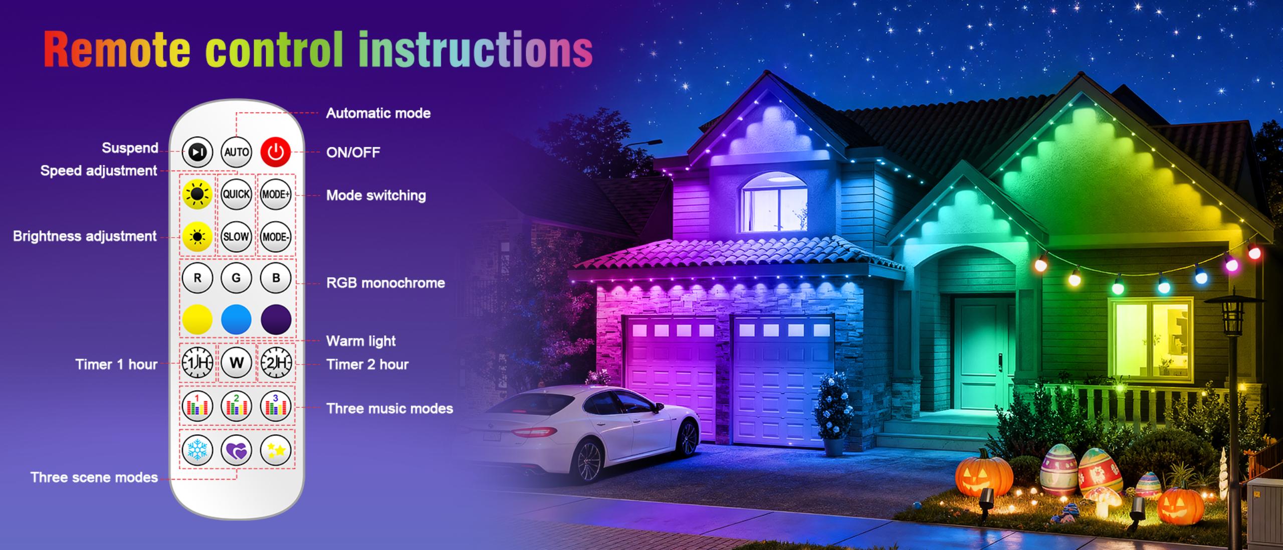 Magic Eaves Light，Lamp string，Eaves lamp，Atmosphere lamp，
