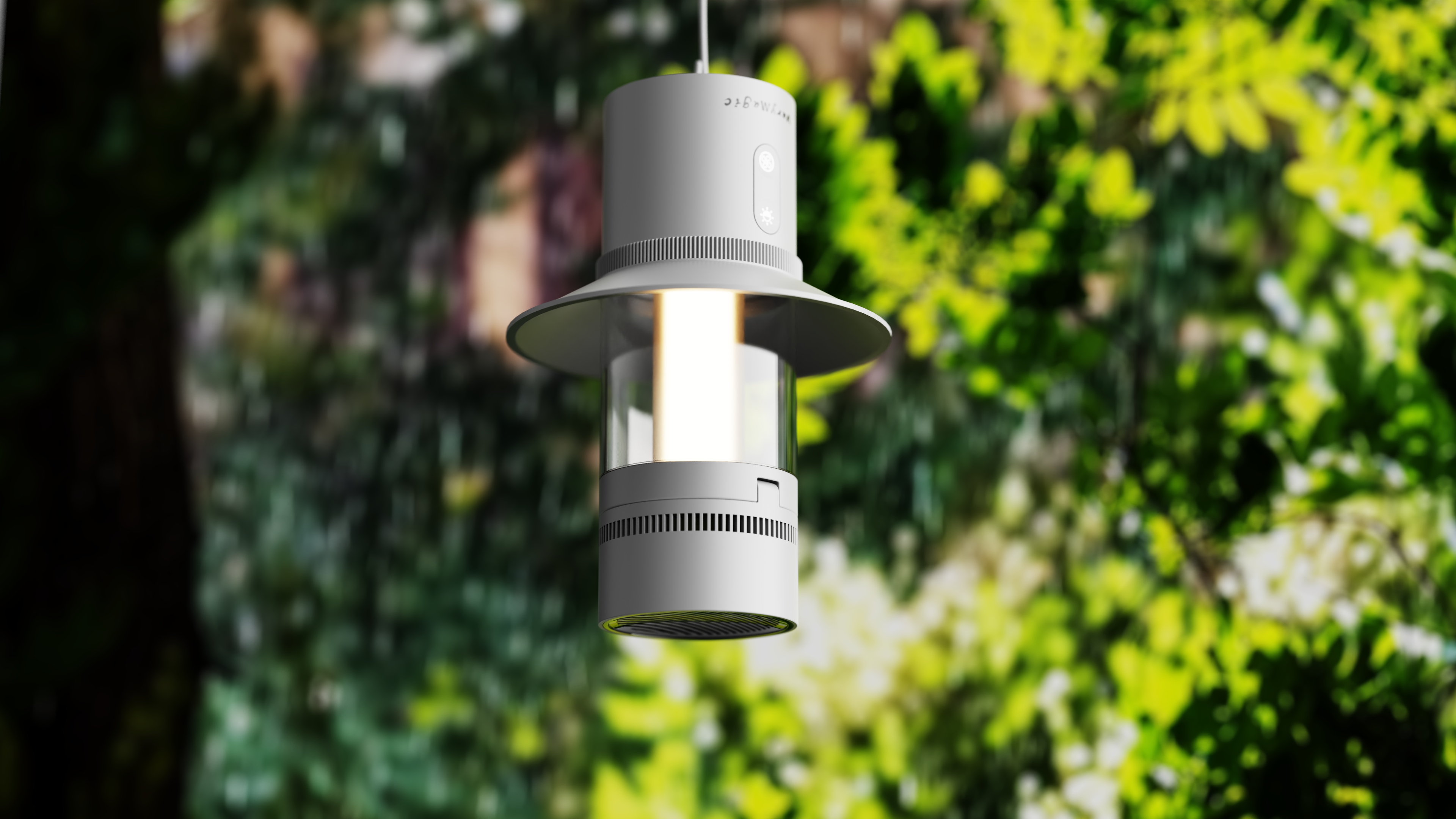 Portable outdoor camping lamp plus camping fan，