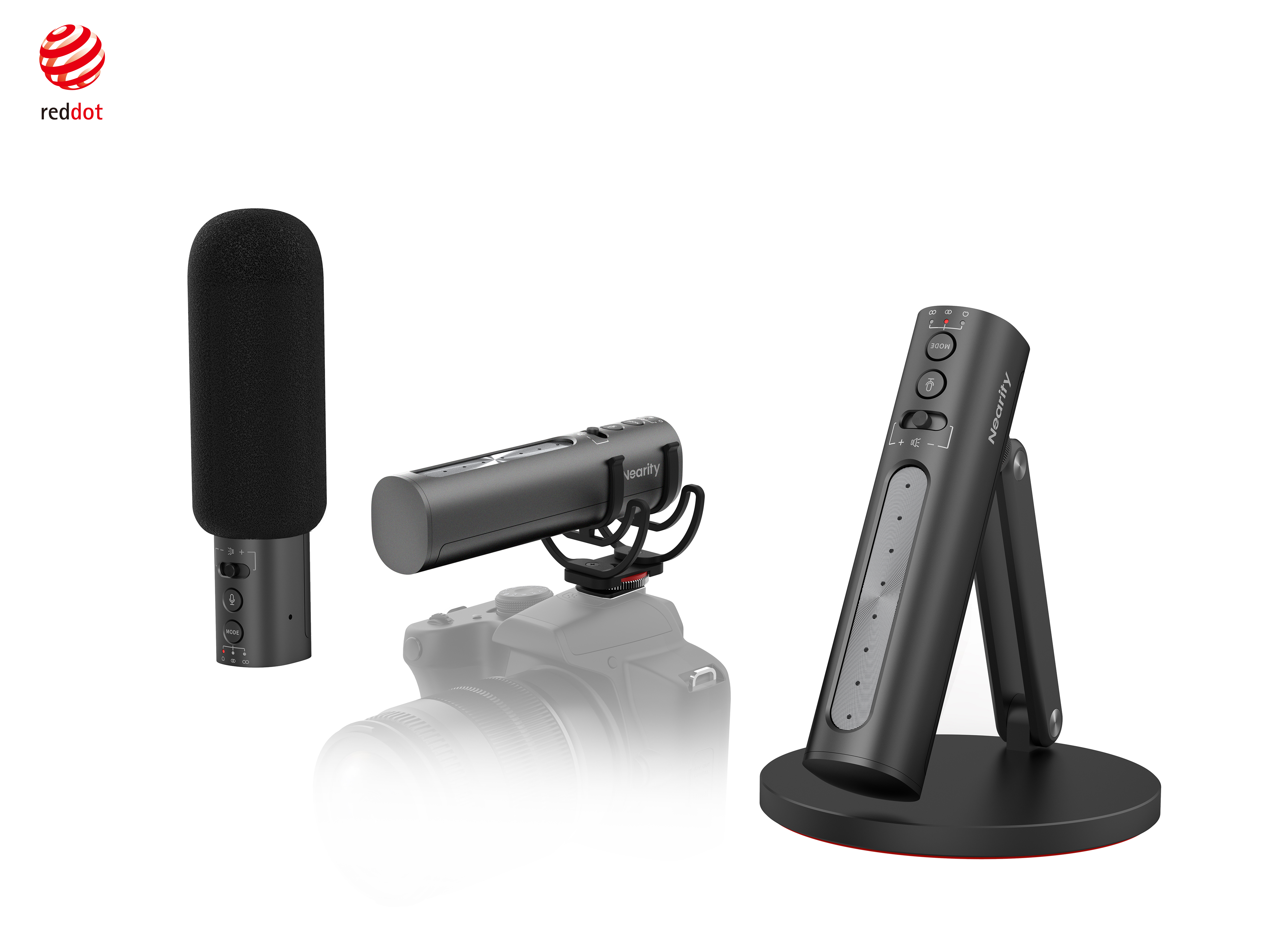 Desktop microphone，Camera Microphone，Red dot design，