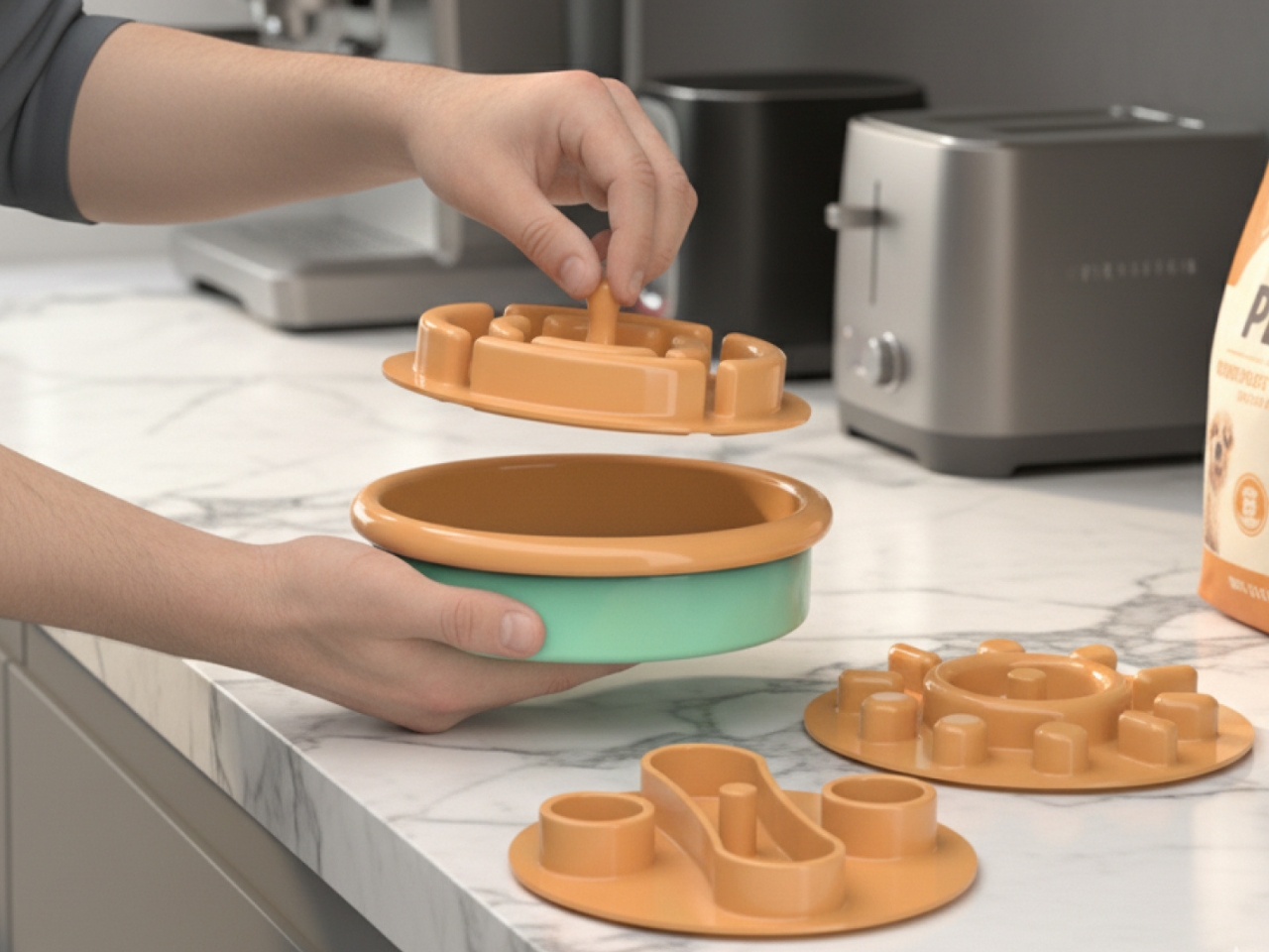 Sloddy，Slow Food Dog Bowl，Pet Supplies & Pet，Pet Tableware，