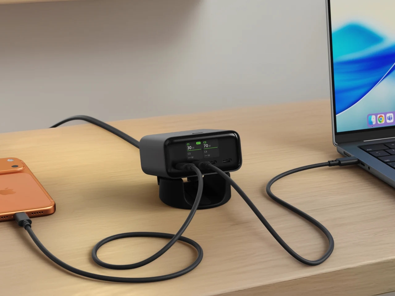ChargeView 140W，Villages，Desktop Charger，electronic product，