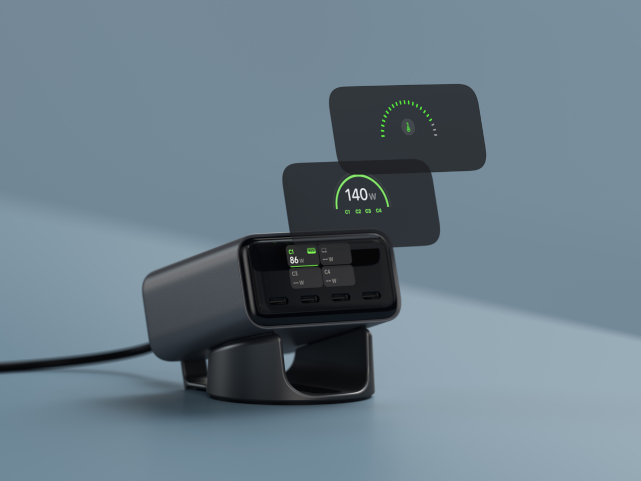 ChargeView 140W，Villages，Desktop Charger，electronic product，