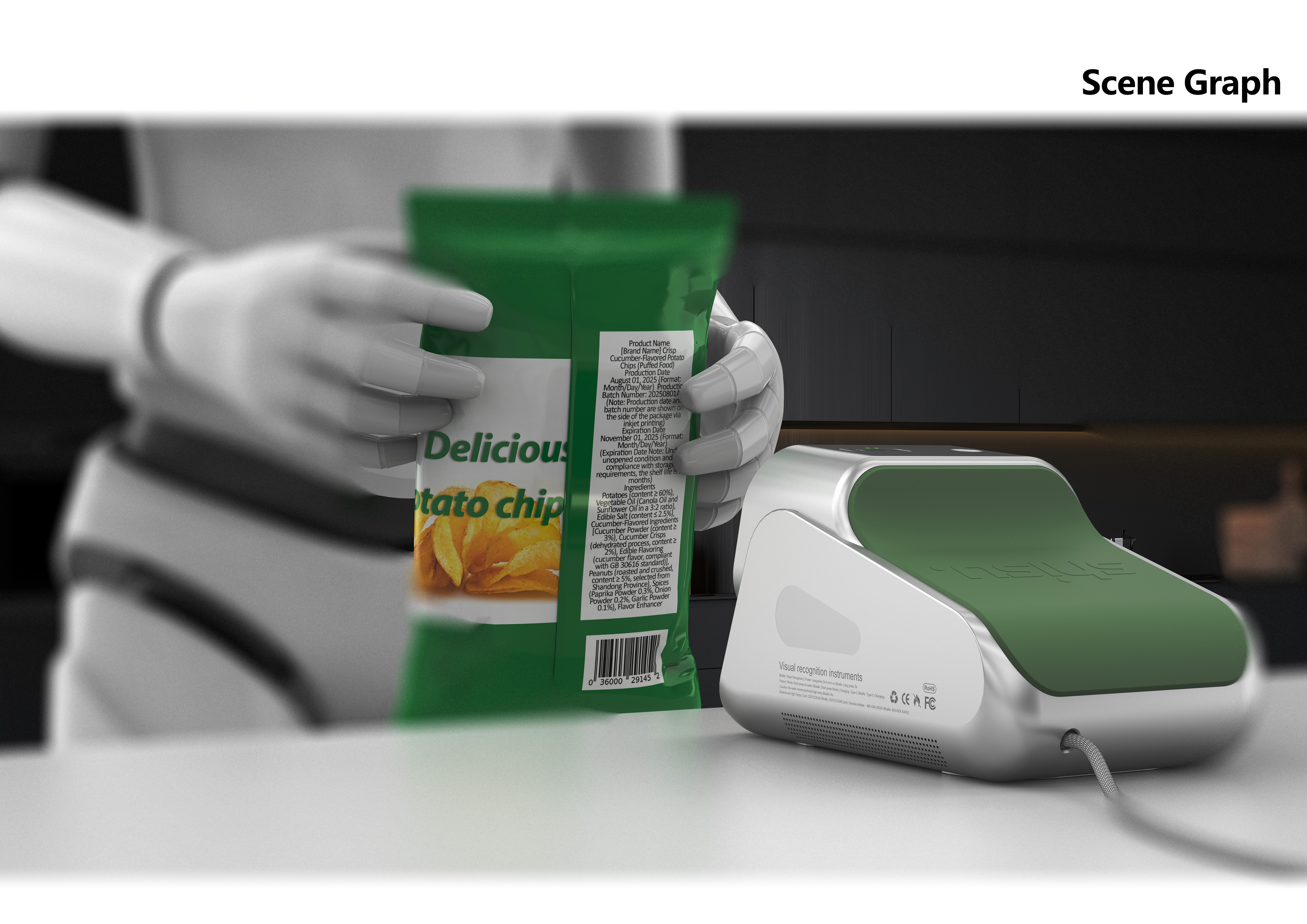 For the visually impaired to create a safe diet guardian，