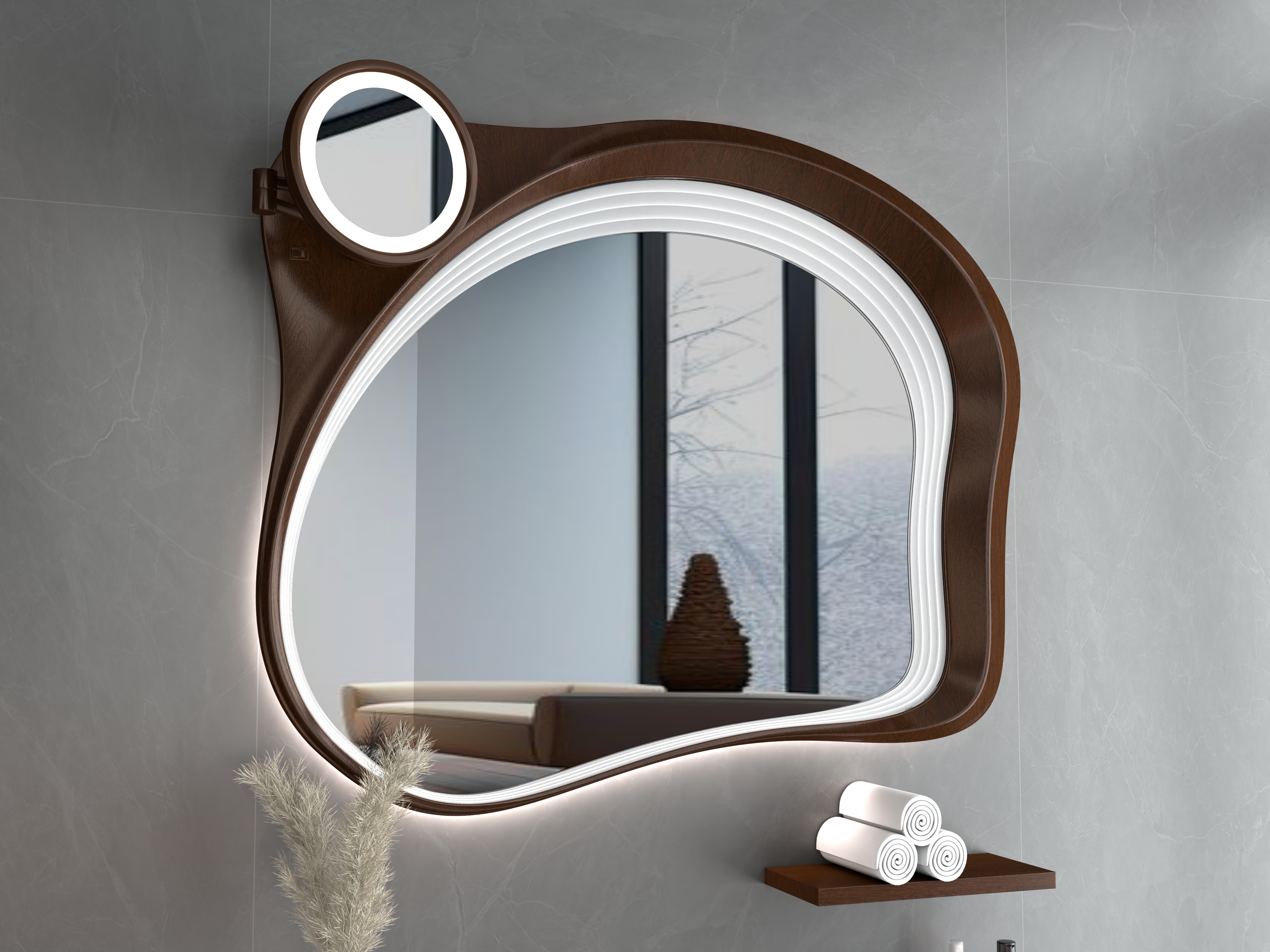 Bathroom cabinet，Wash basin，Dressing mirror，