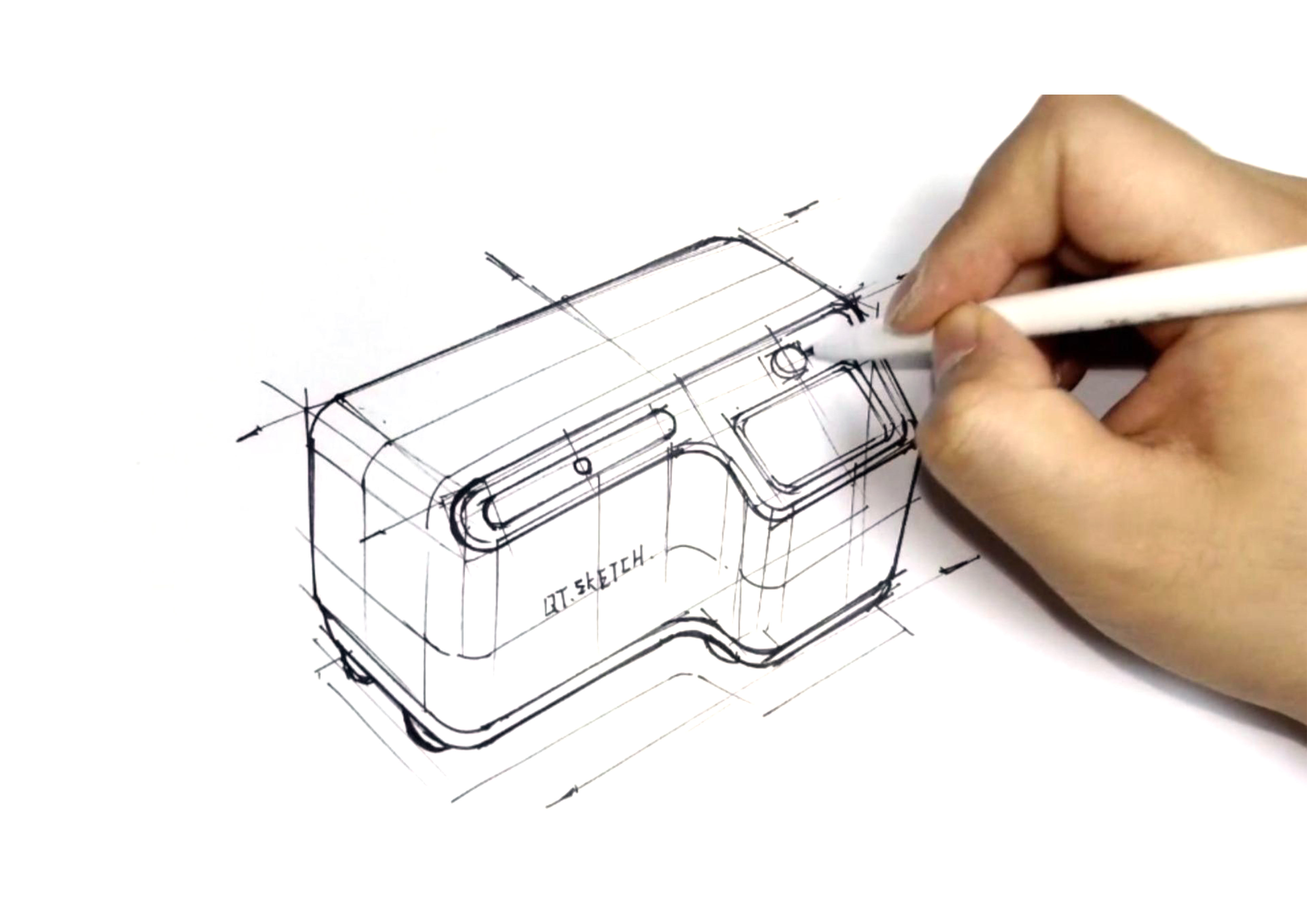 Product design hand-painted, industrial design hand-painted, line draft，