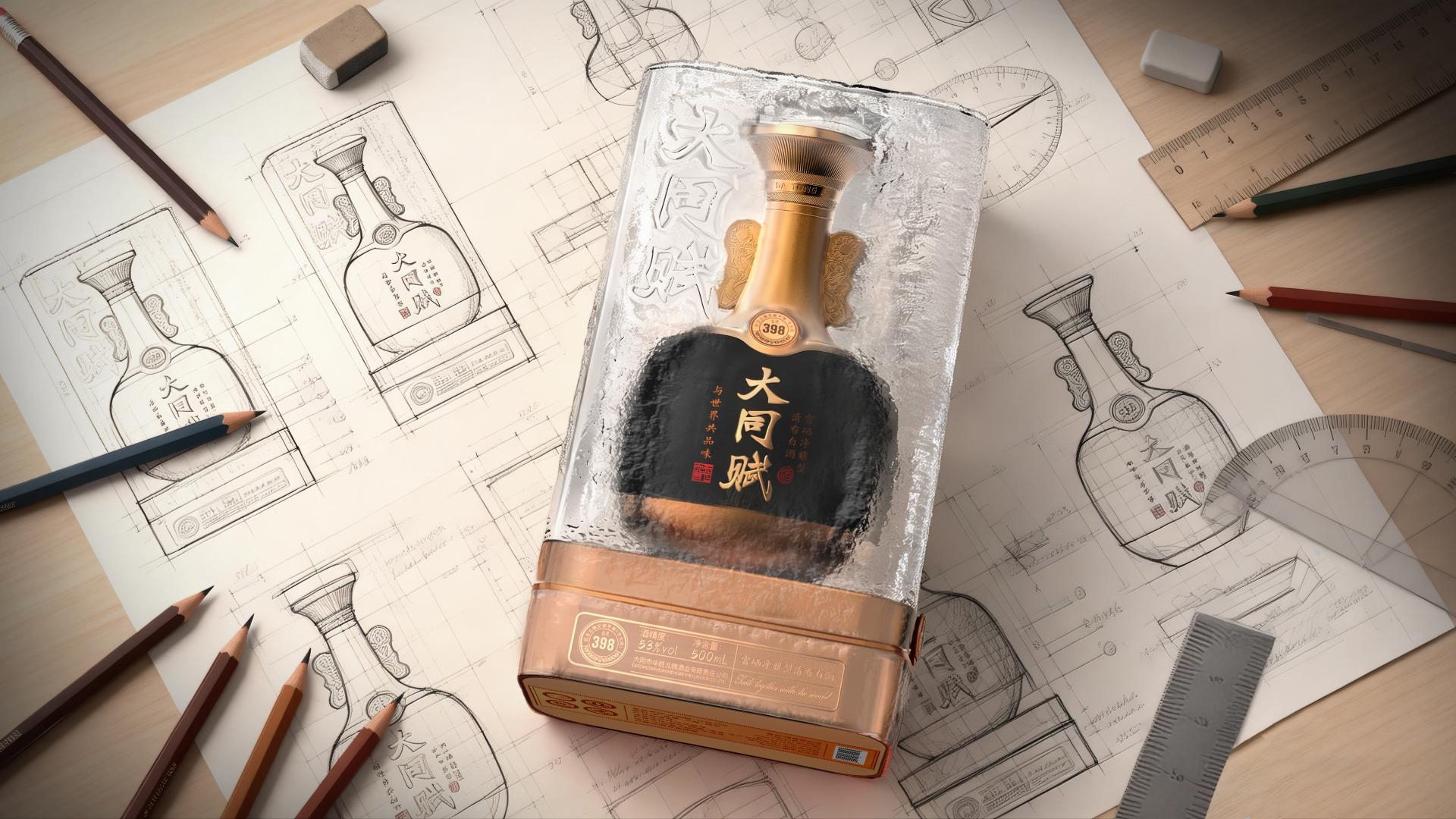 Liquor packaging，industrial design，product design，Design Award，Design inspiration，Architectural design，furniture design ，packing design，
