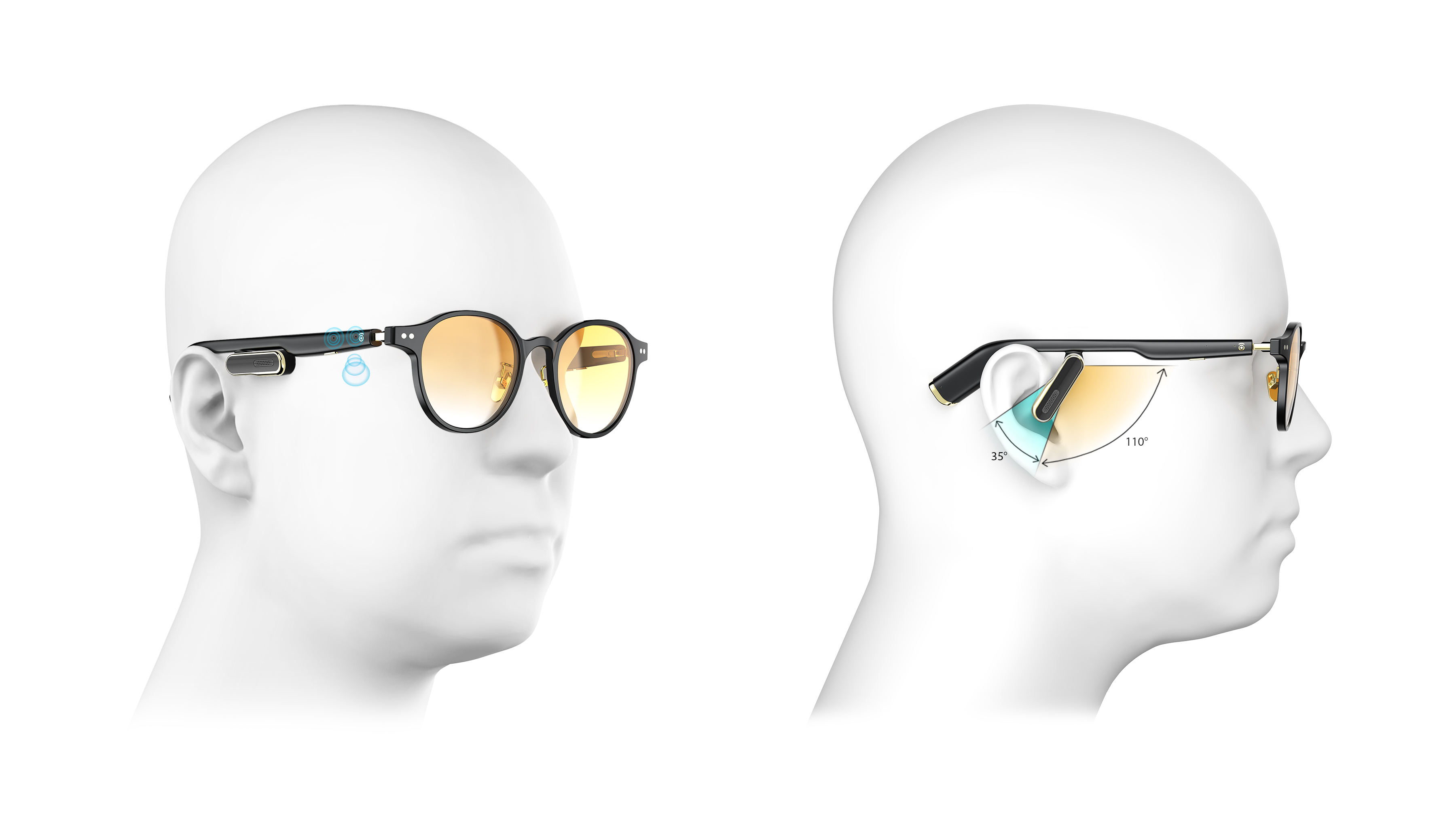 deaf-aid，glasses，Audio glasses，Smart glasses，A' Design Award，