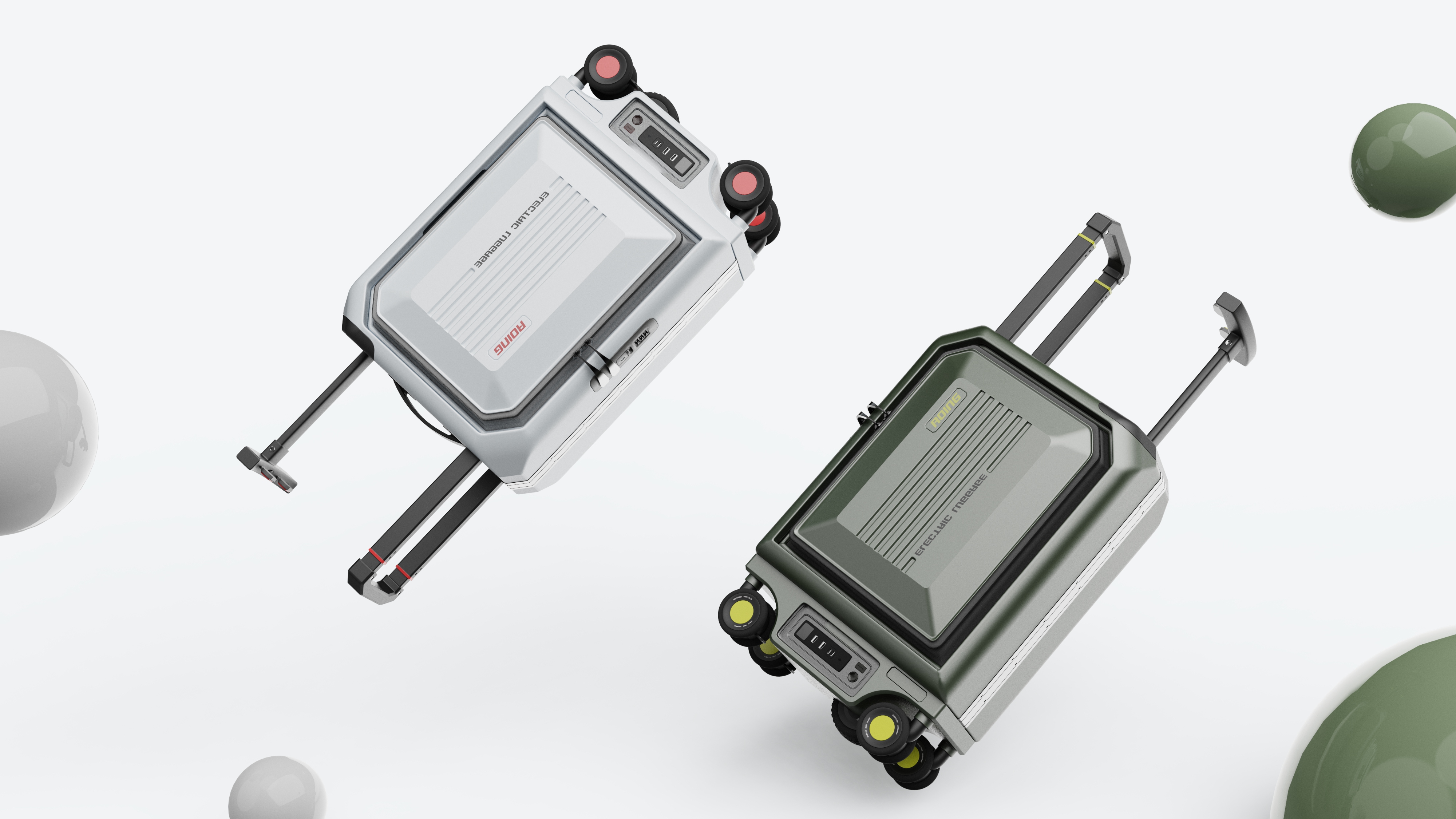 product design，industrial design，Electric travel suitcase，Children's cycling box，