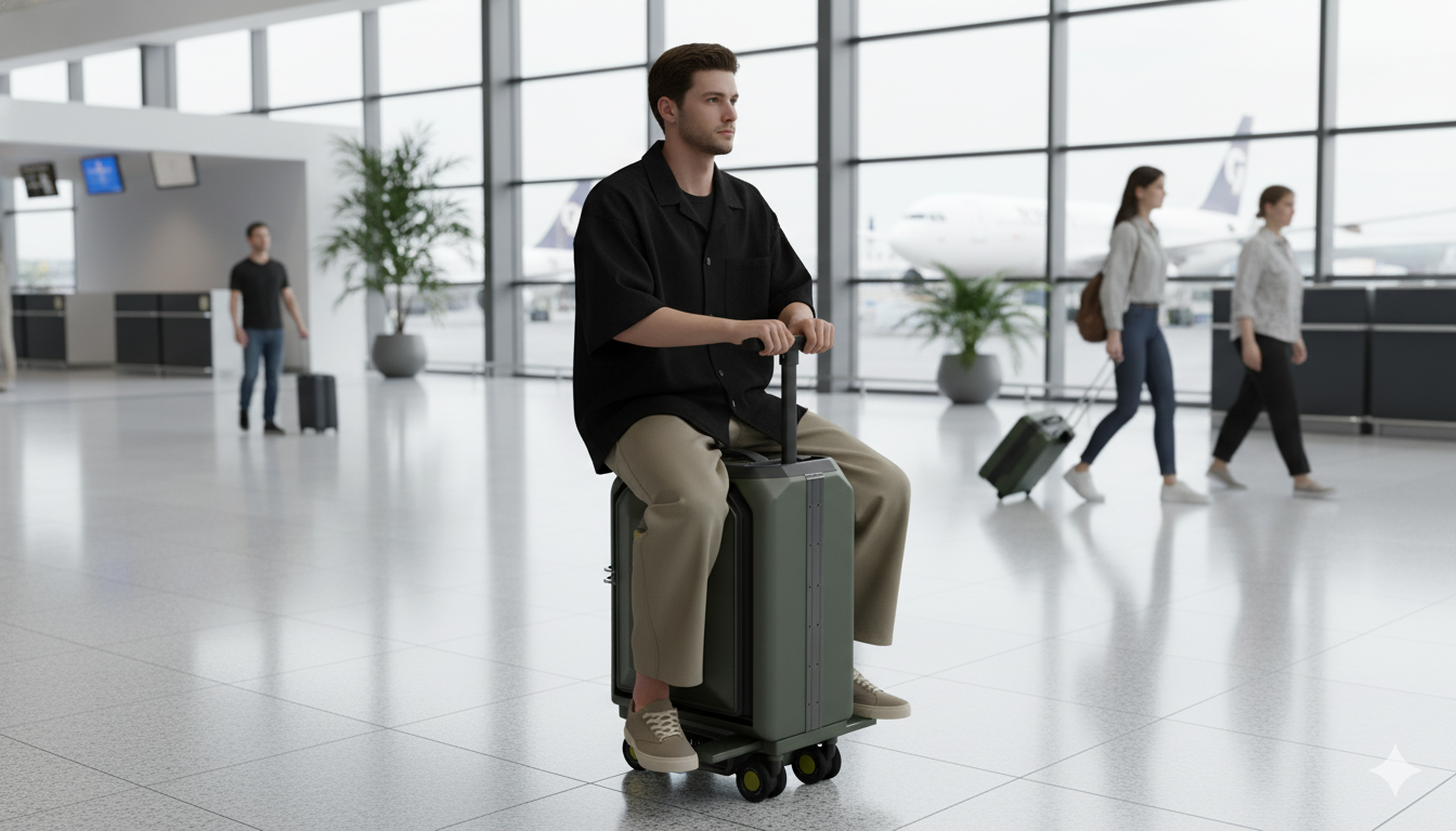 product design，industrial design，Electric travel suitcase，Children's cycling box，