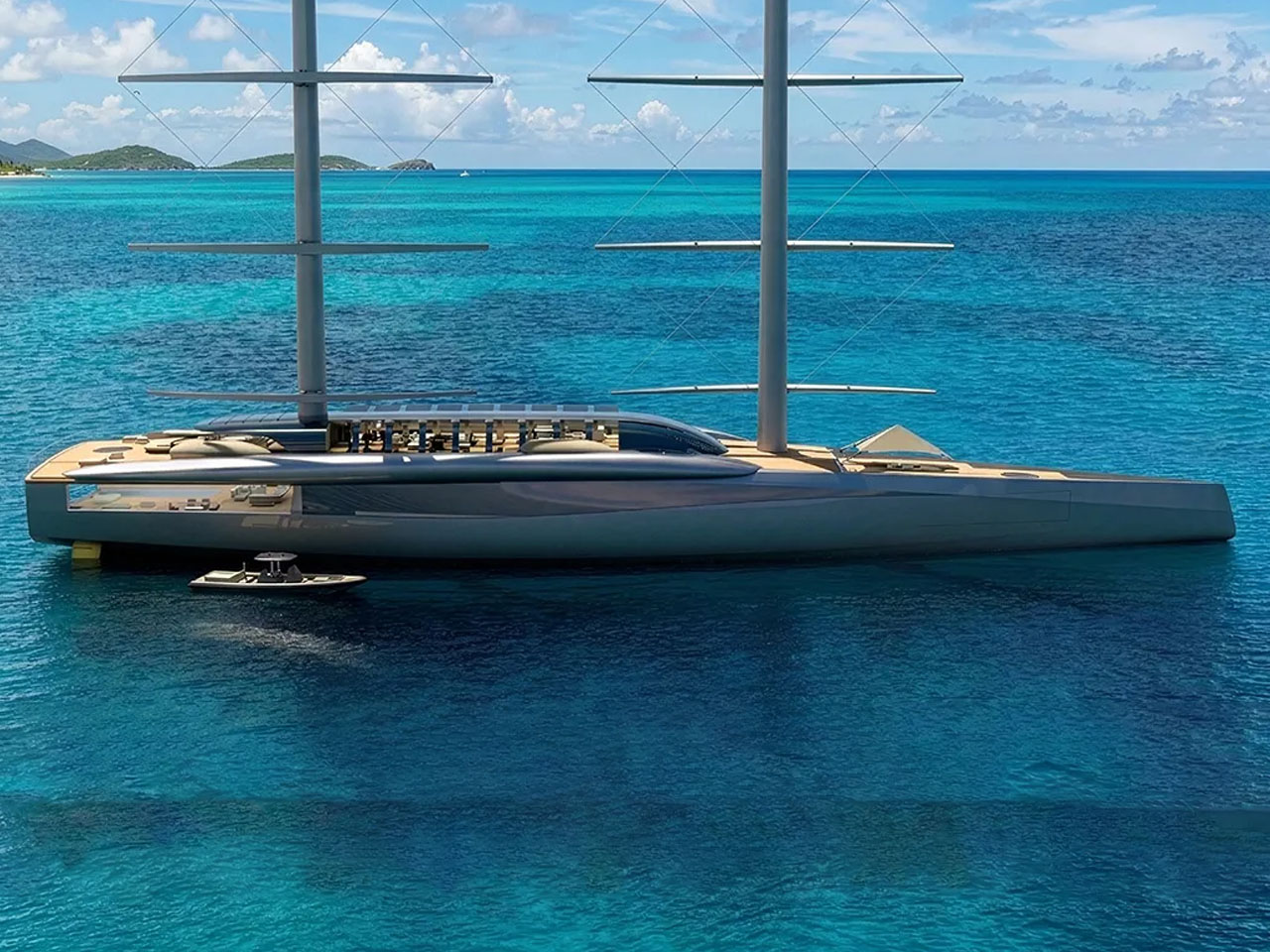 Sailboat，yacht，vehicle，originality，