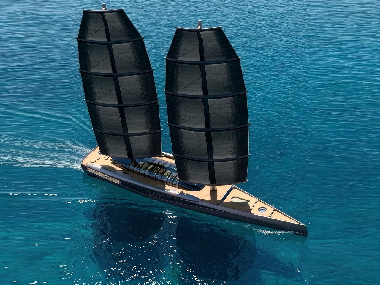Sailboat，yacht，vehicle，originality，