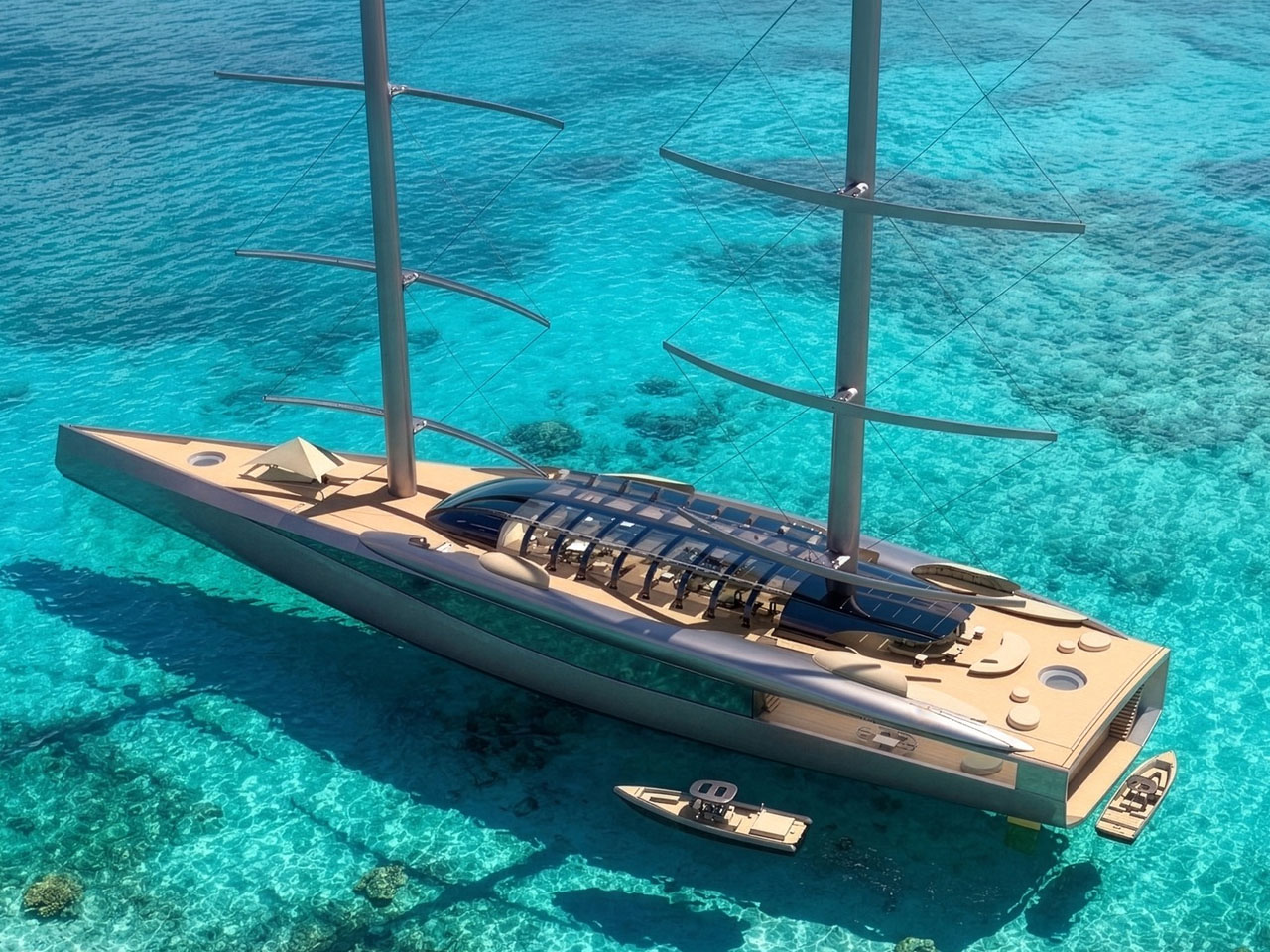 Sailboat，yacht，vehicle，originality，