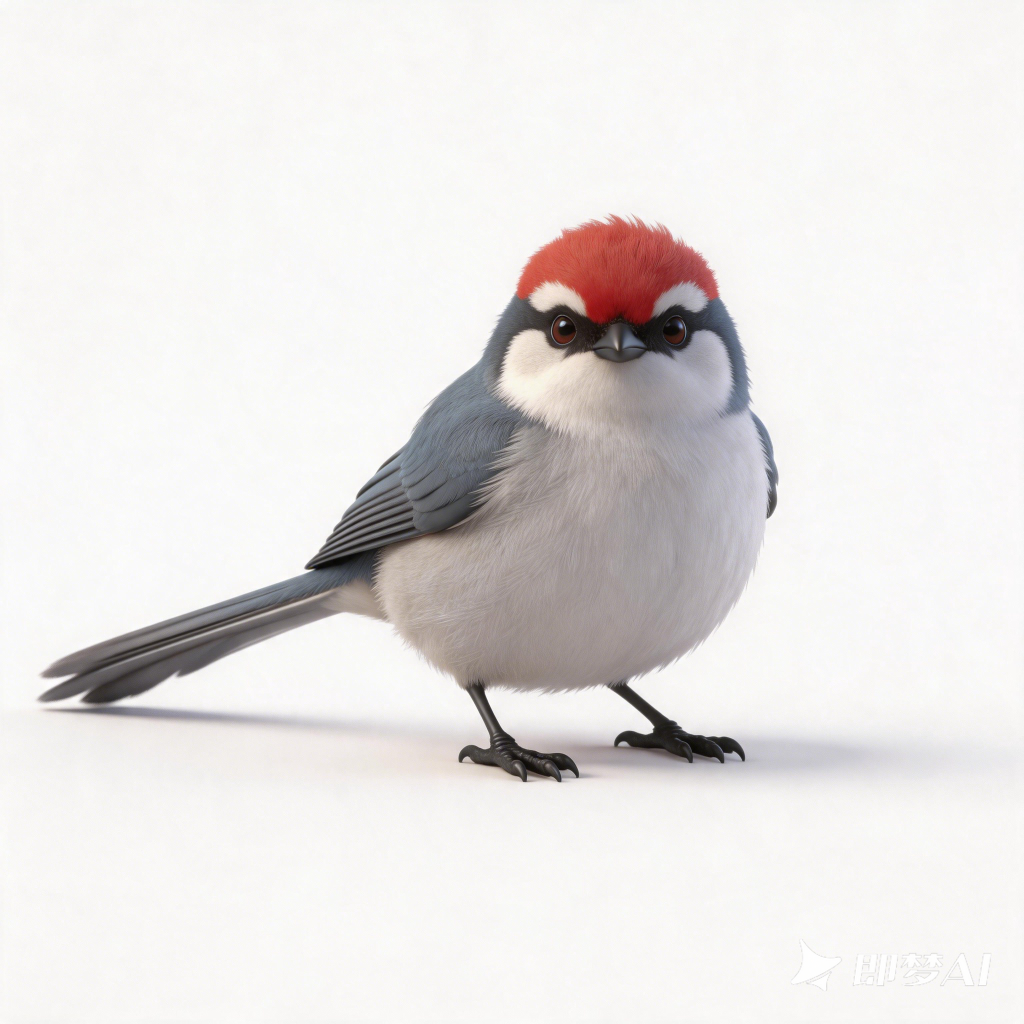 red-headed long-tailed tit，