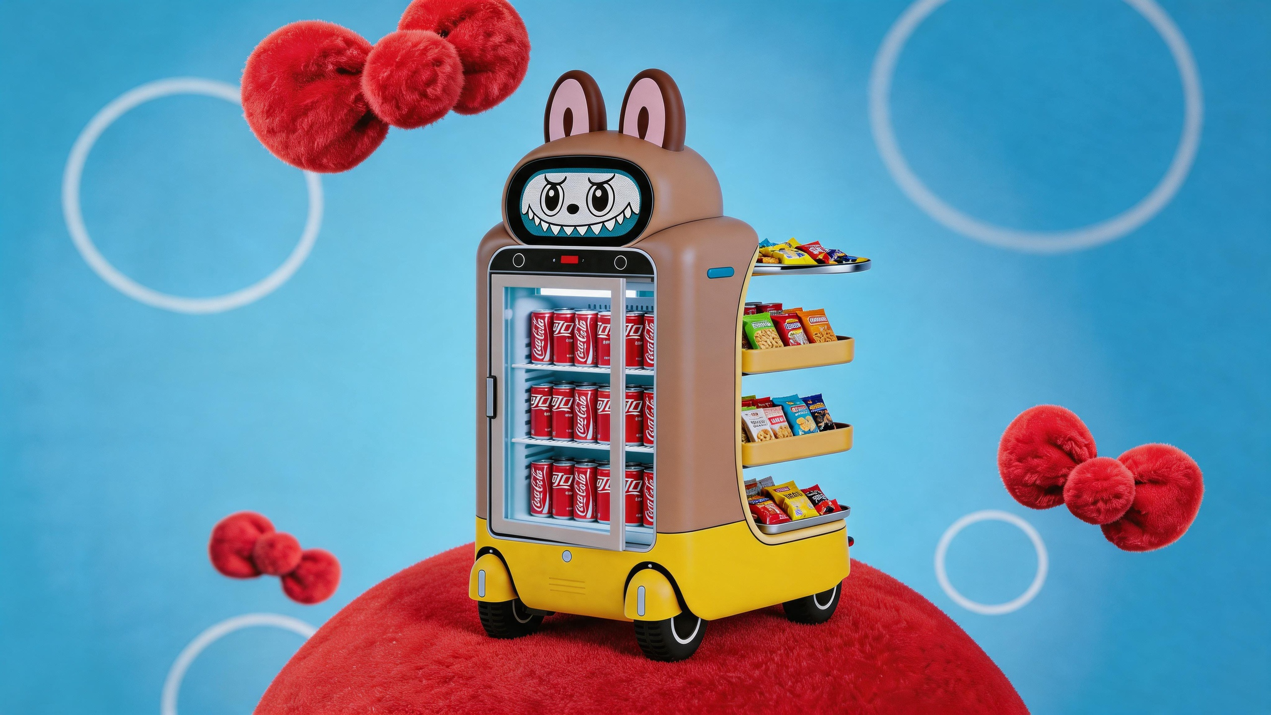 conceptual design，Smart car，robot，accompany，Lazy design，Tide Play IP，Family interaction，Healing companionship，