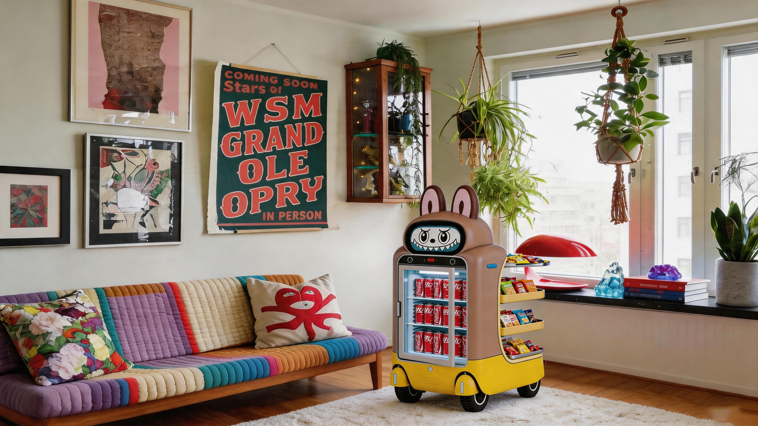 conceptual design，Smart car，robot，accompany，Lazy design，Tide Play IP，Family interaction，Healing companionship，