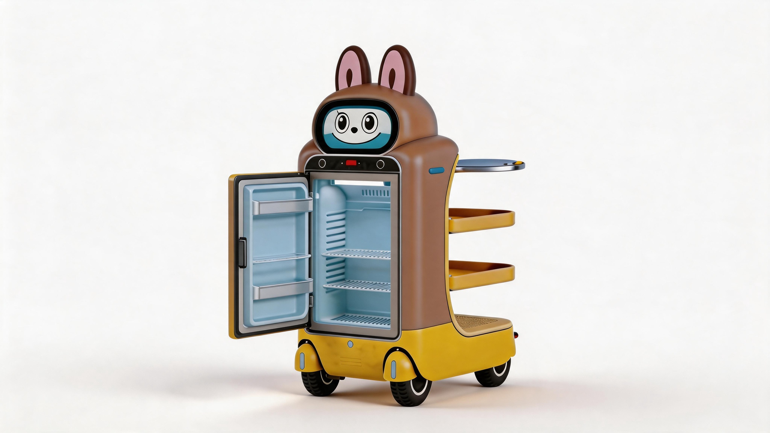 conceptual design，Smart car，robot，accompany，Lazy design，Tide Play IP，Family interaction，Healing companionship，