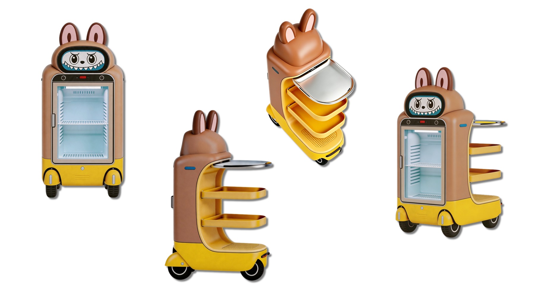 conceptual design，Smart car，robot，accompany，Lazy design，Tide Play IP，Family interaction，Healing companionship，