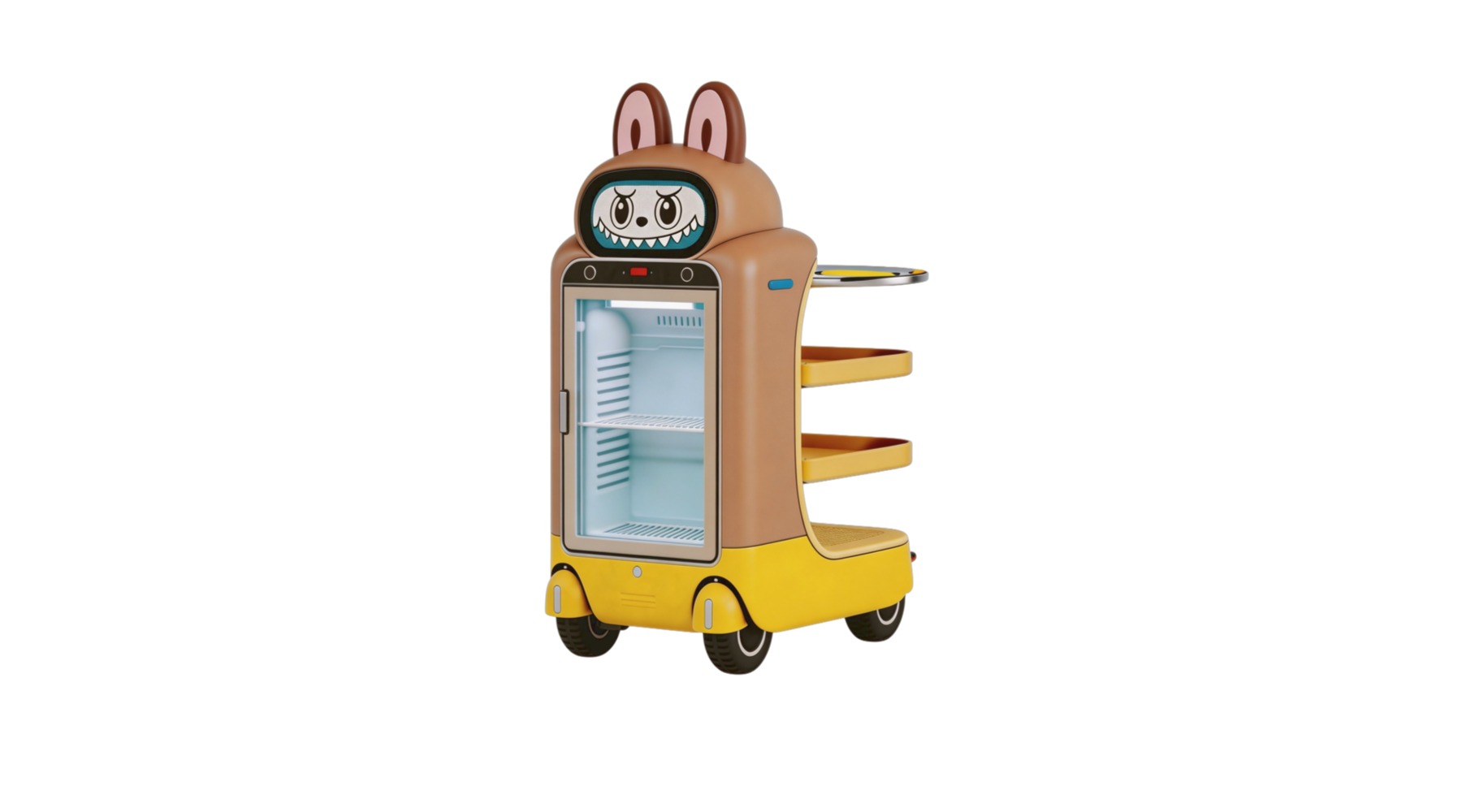 conceptual design，Smart car，robot，accompany，Lazy design，Tide Play IP，Family interaction，Healing companionship，
