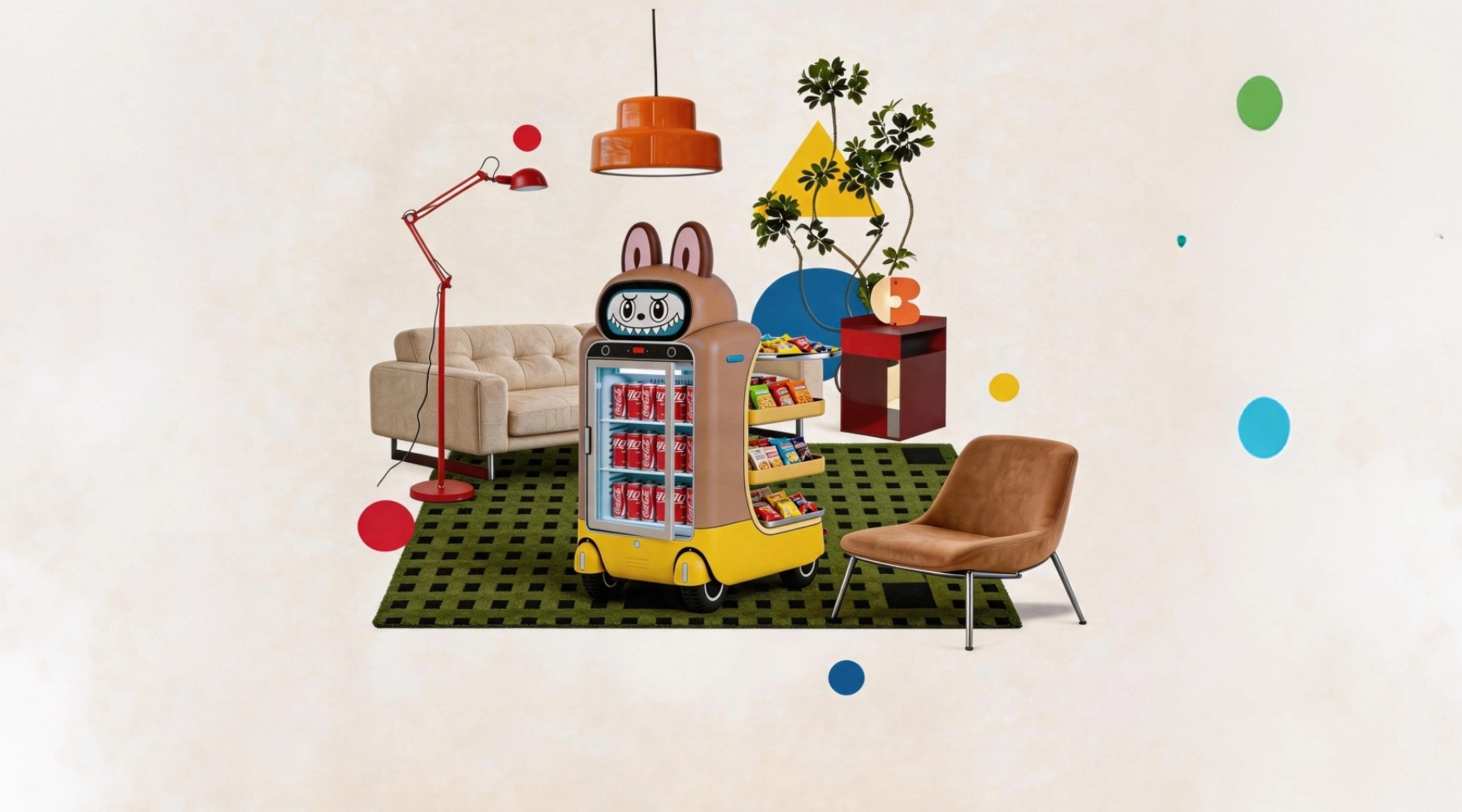conceptual design，Smart car，robot，accompany，Lazy design，Tide Play IP，Family interaction，Healing companionship，