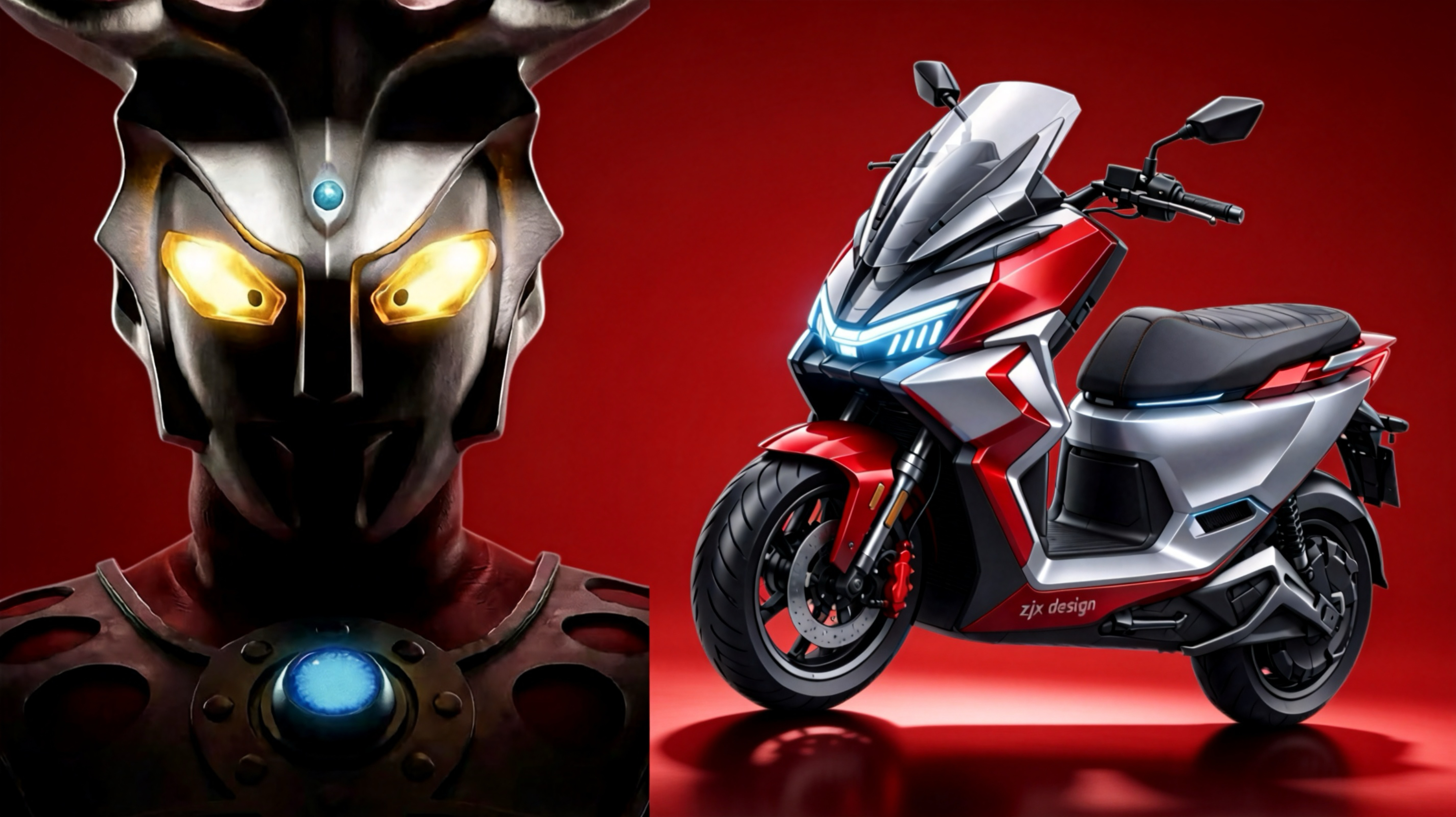industrial design，Design of electric two wheeled vehicle，Ultraman，Spurs，
