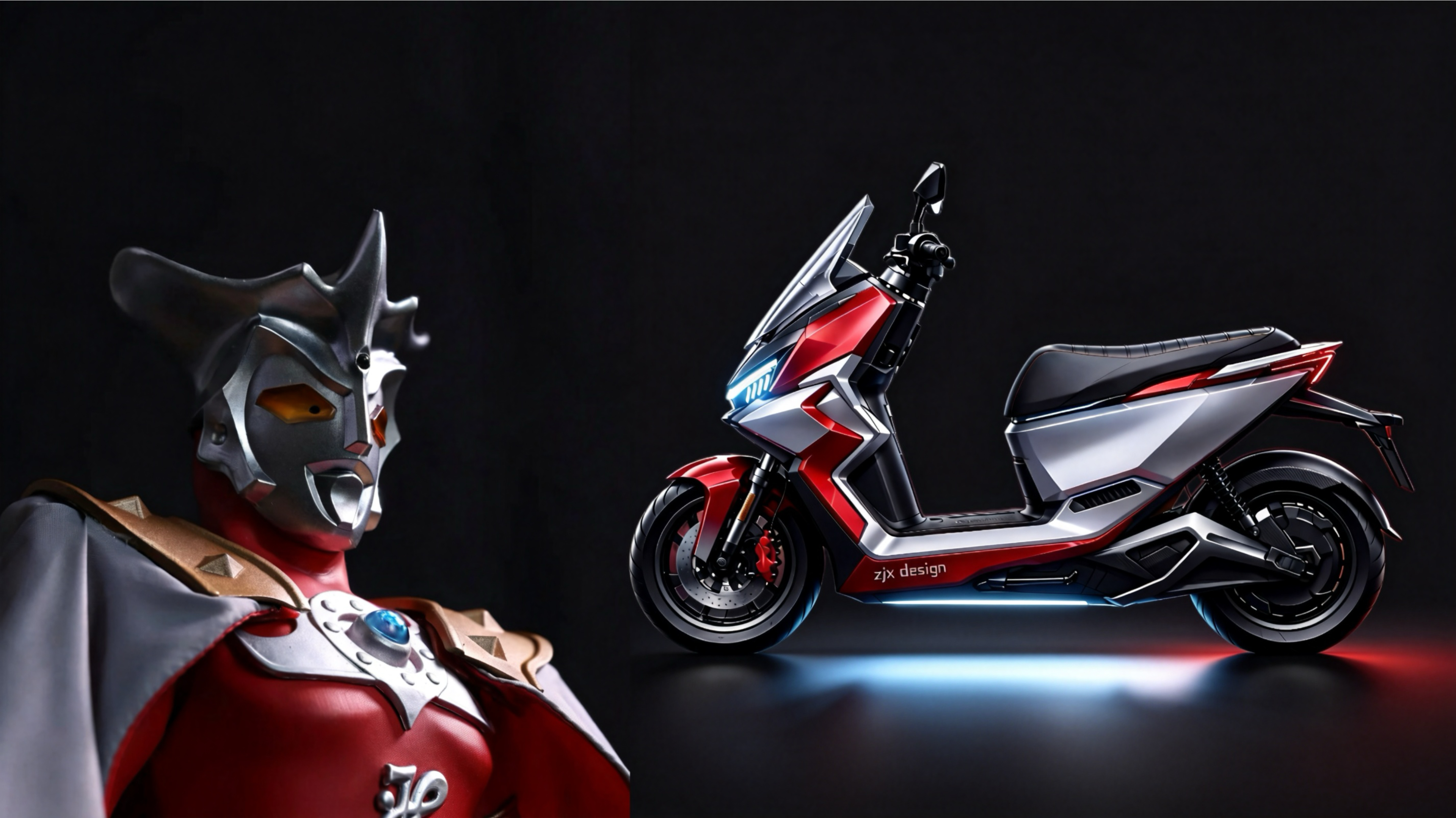 industrial design，Design of electric two wheeled vehicle，Ultraman，Spurs，