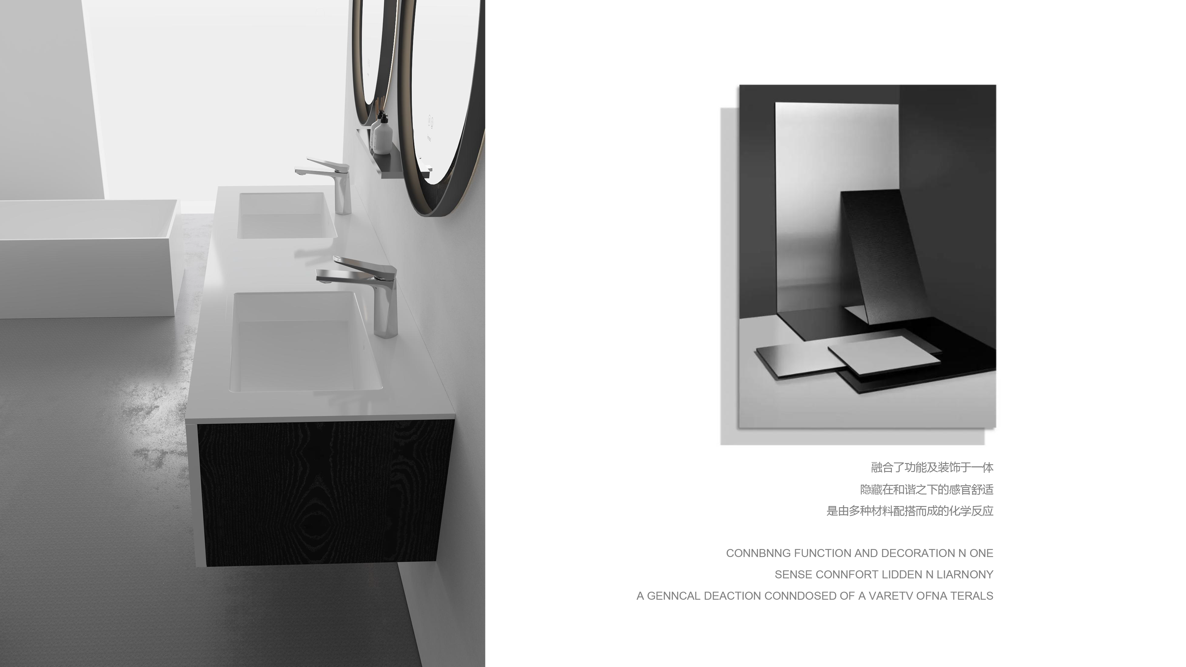 Bathroom cabinet; High setting; Minimal; Luxury stone; Basin; Faucet，