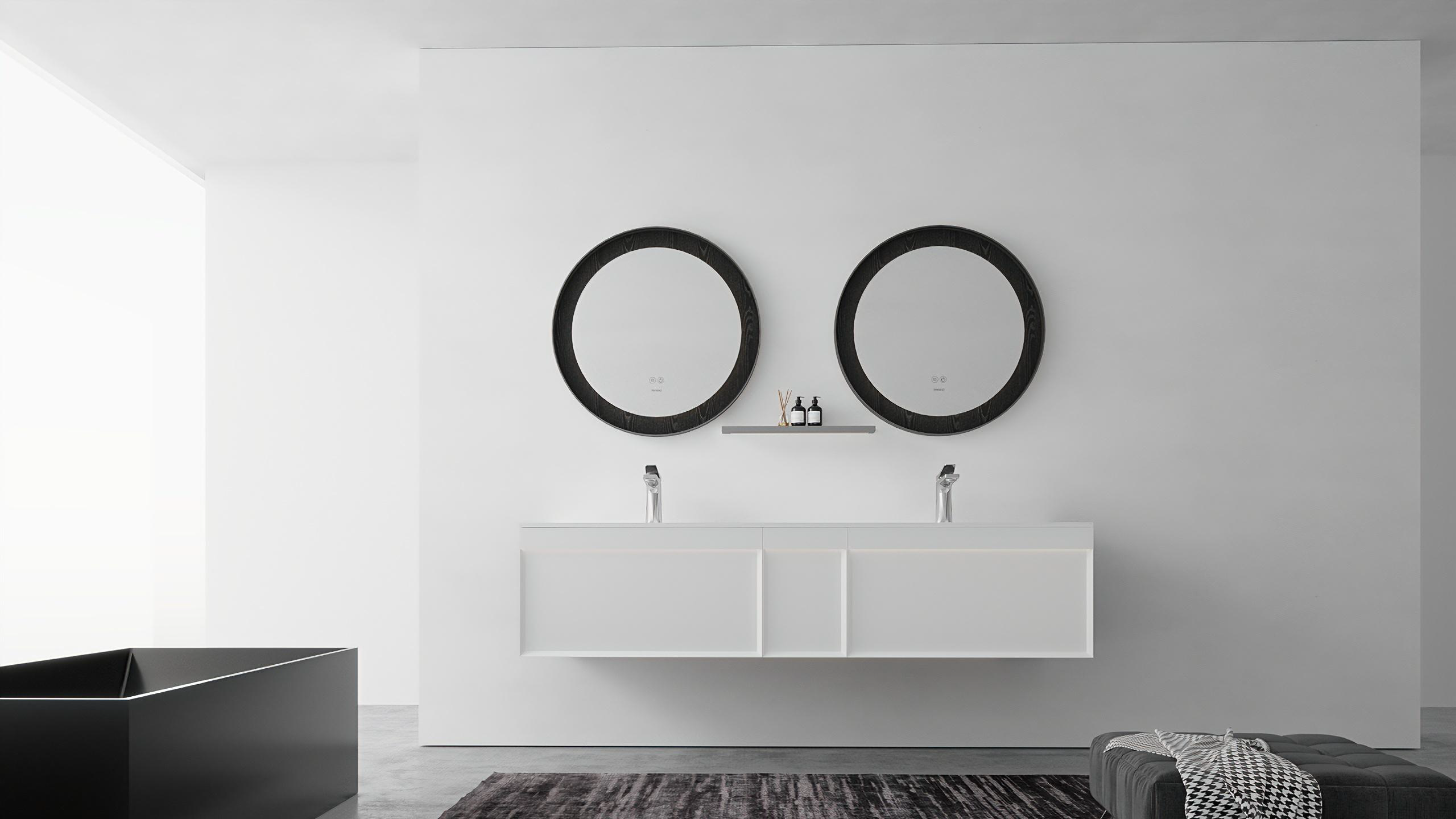 Bathroom cabinet; High setting; Minimal; Luxury stone; Basin; Faucet，