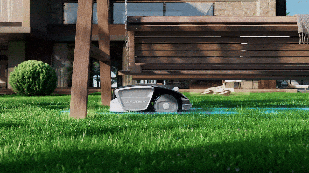 lawn mower，Courtyard cleaning，robot，cg，Product animation，three-dimensional，Sailor，