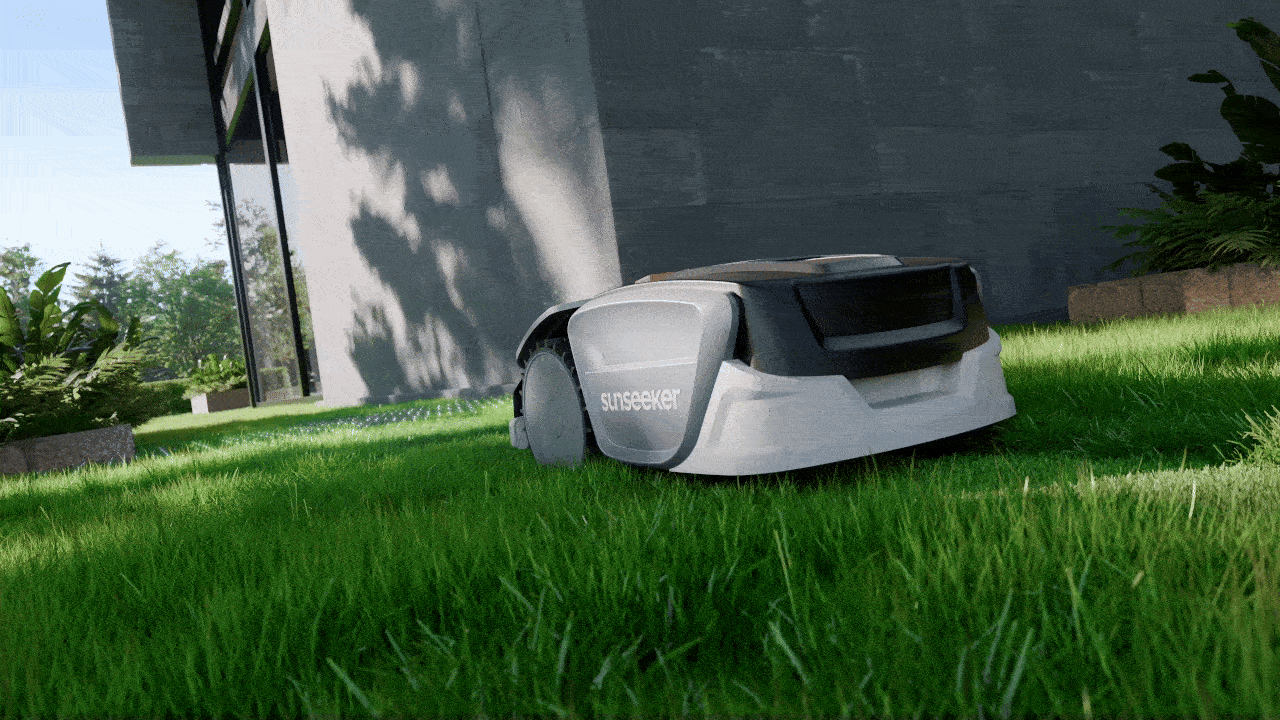 lawn mower，Courtyard cleaning，robot，cg，Product animation，three-dimensional，Sailor，
