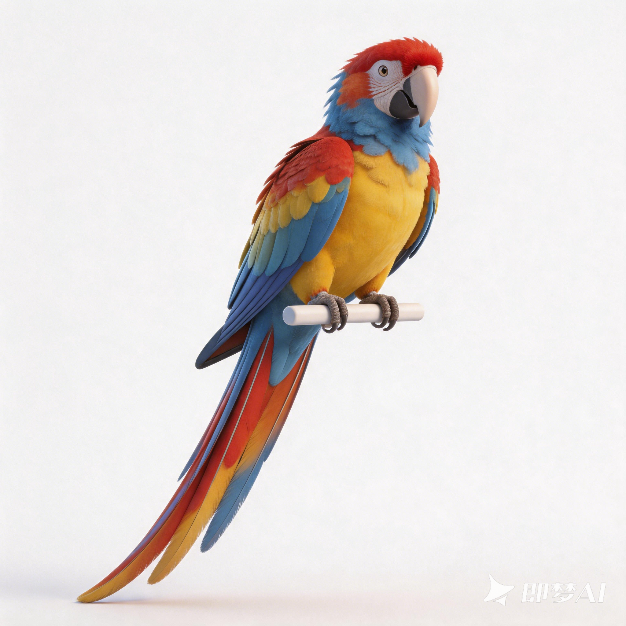 multicolored macaw，