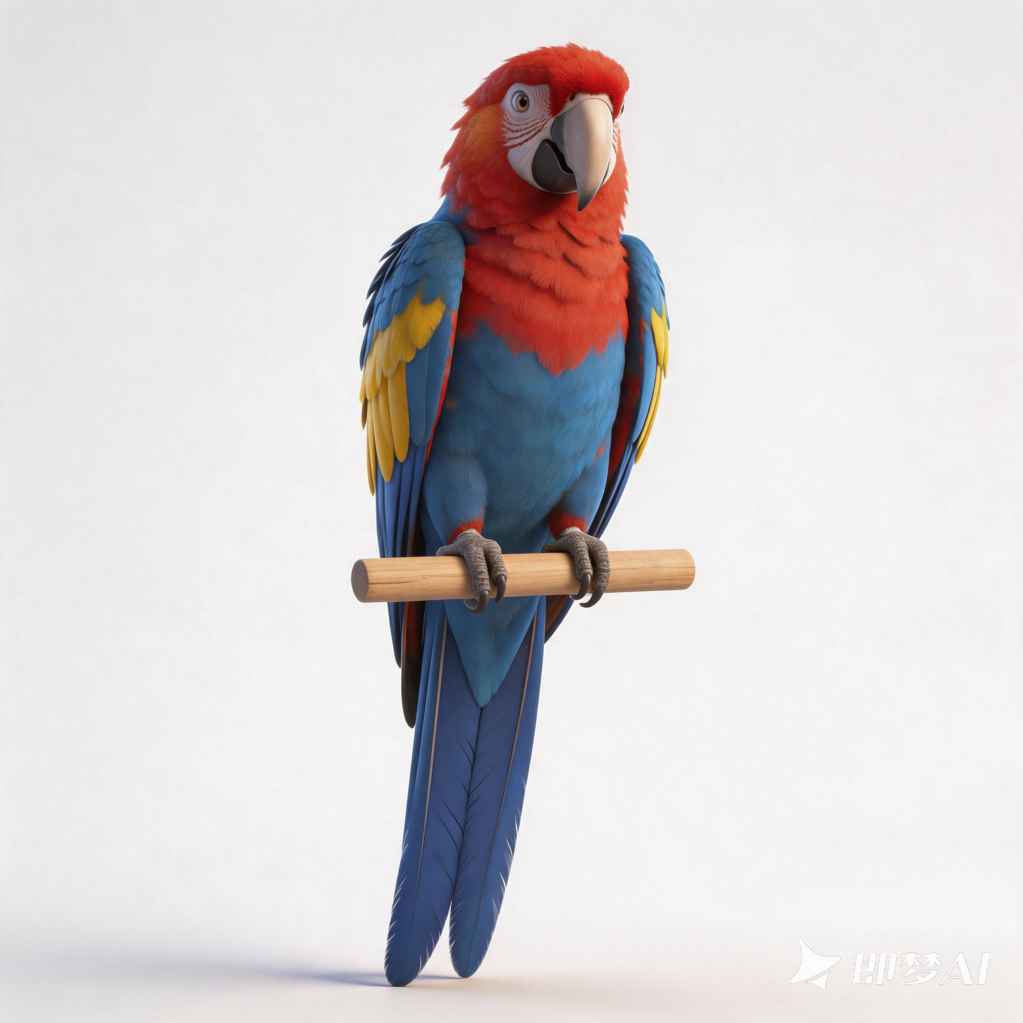 multicolored macaw，