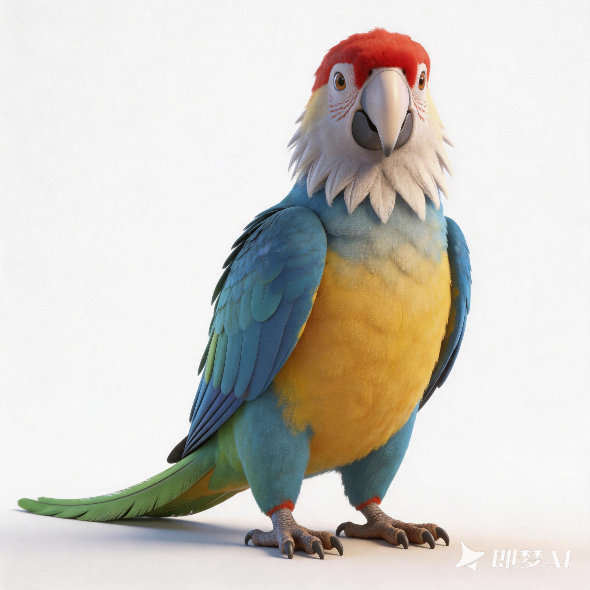 multicolored macaw，