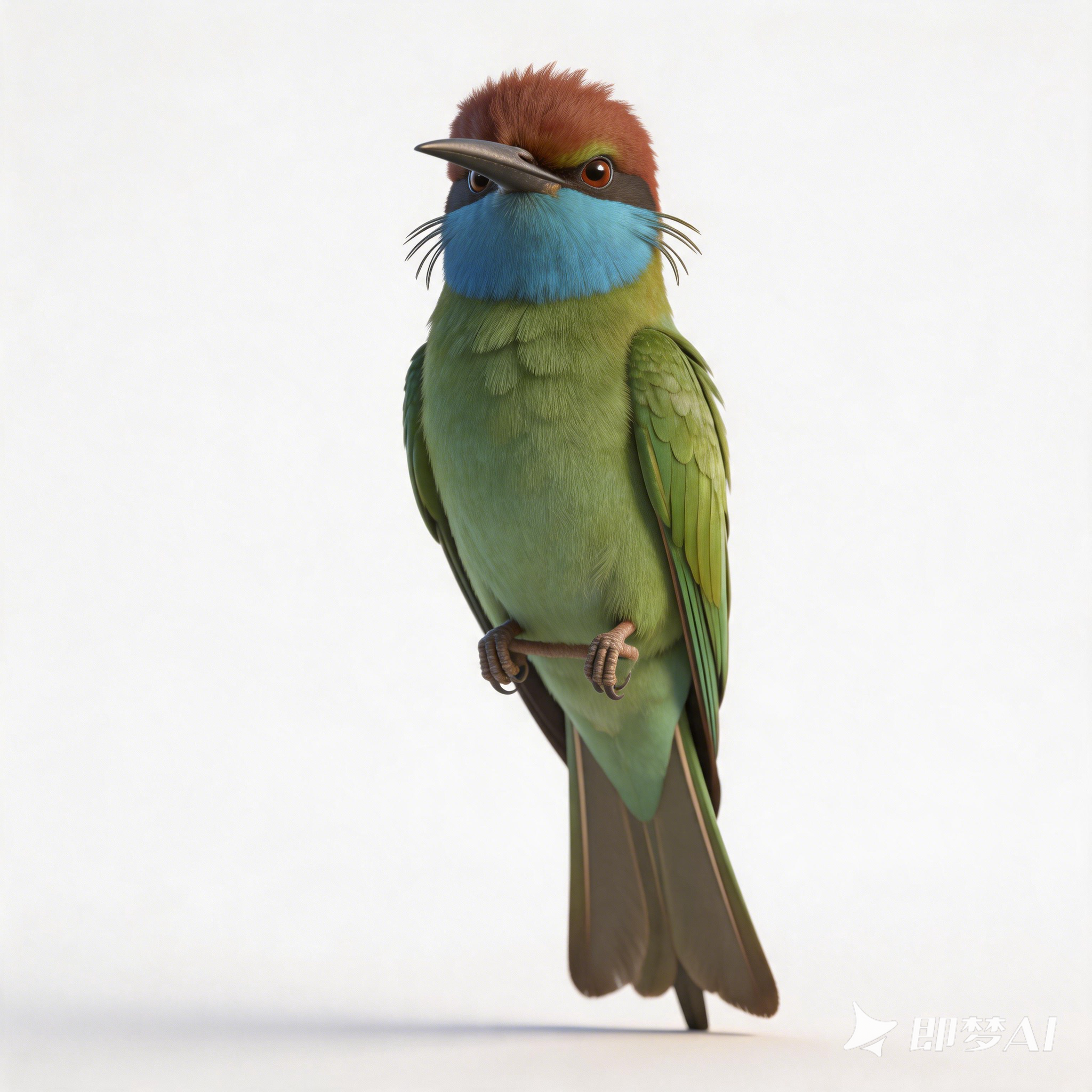Chestnut-throated hummingtiger bird，