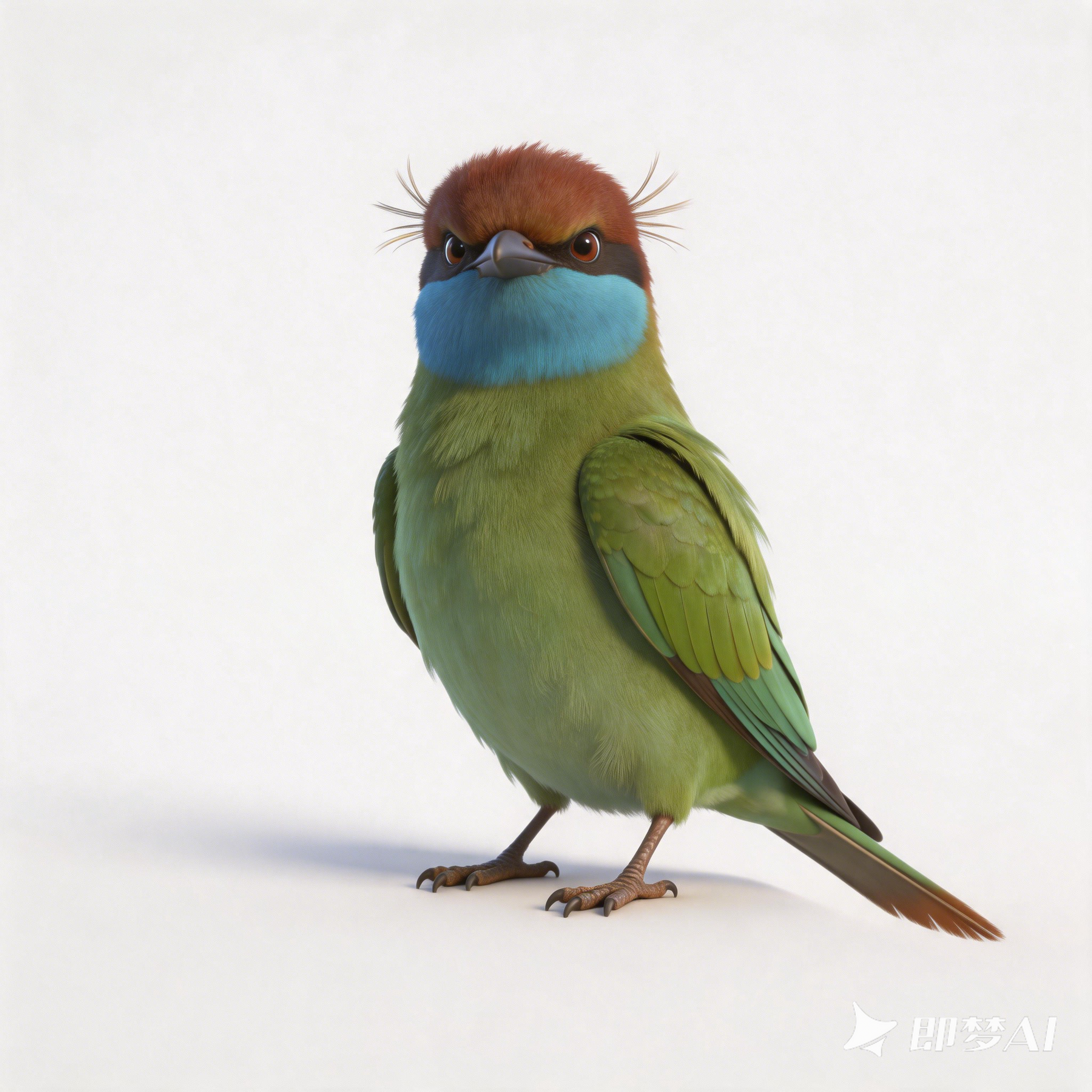 Chestnut-throated hummingtiger bird，