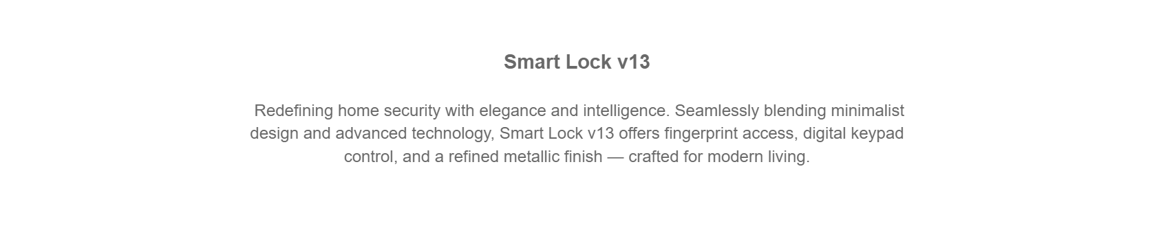 Intelligent door lock，